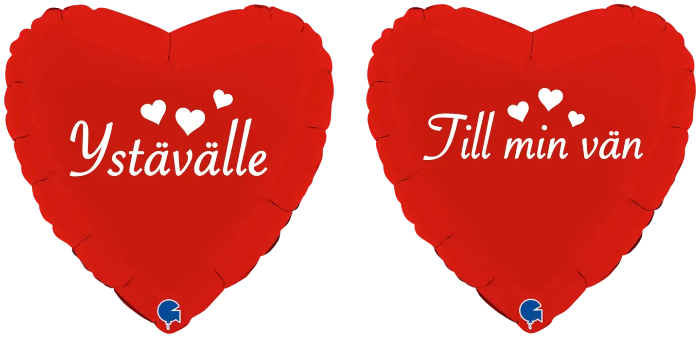 Ystävälle, foliopallo pun. 5 kpl/pkt