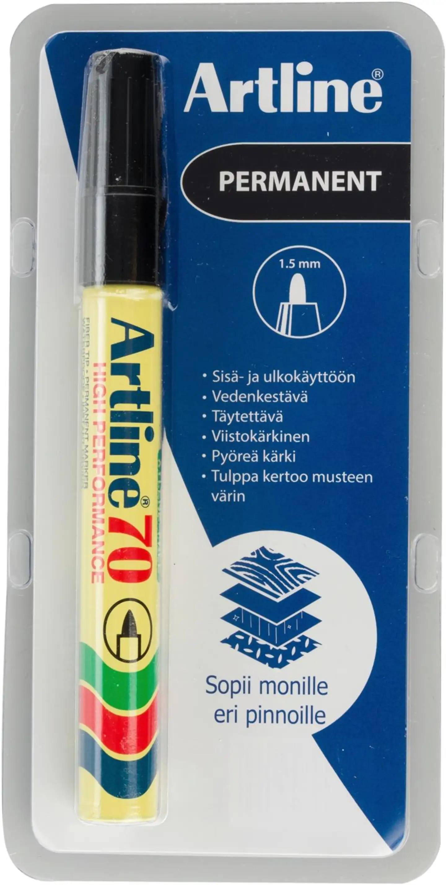 Artline huopakynä 70 1,5mm musta