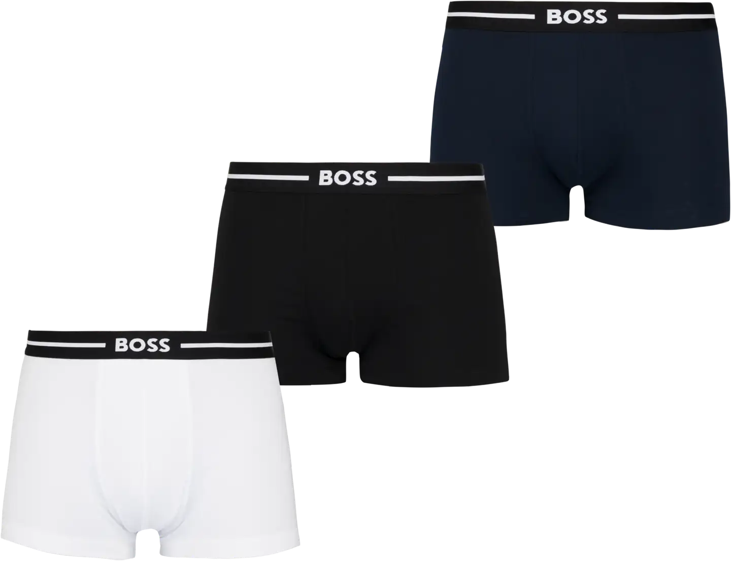 Hugo Boss miesten bokserit 50483646 3-pack - Black/Wht - 1