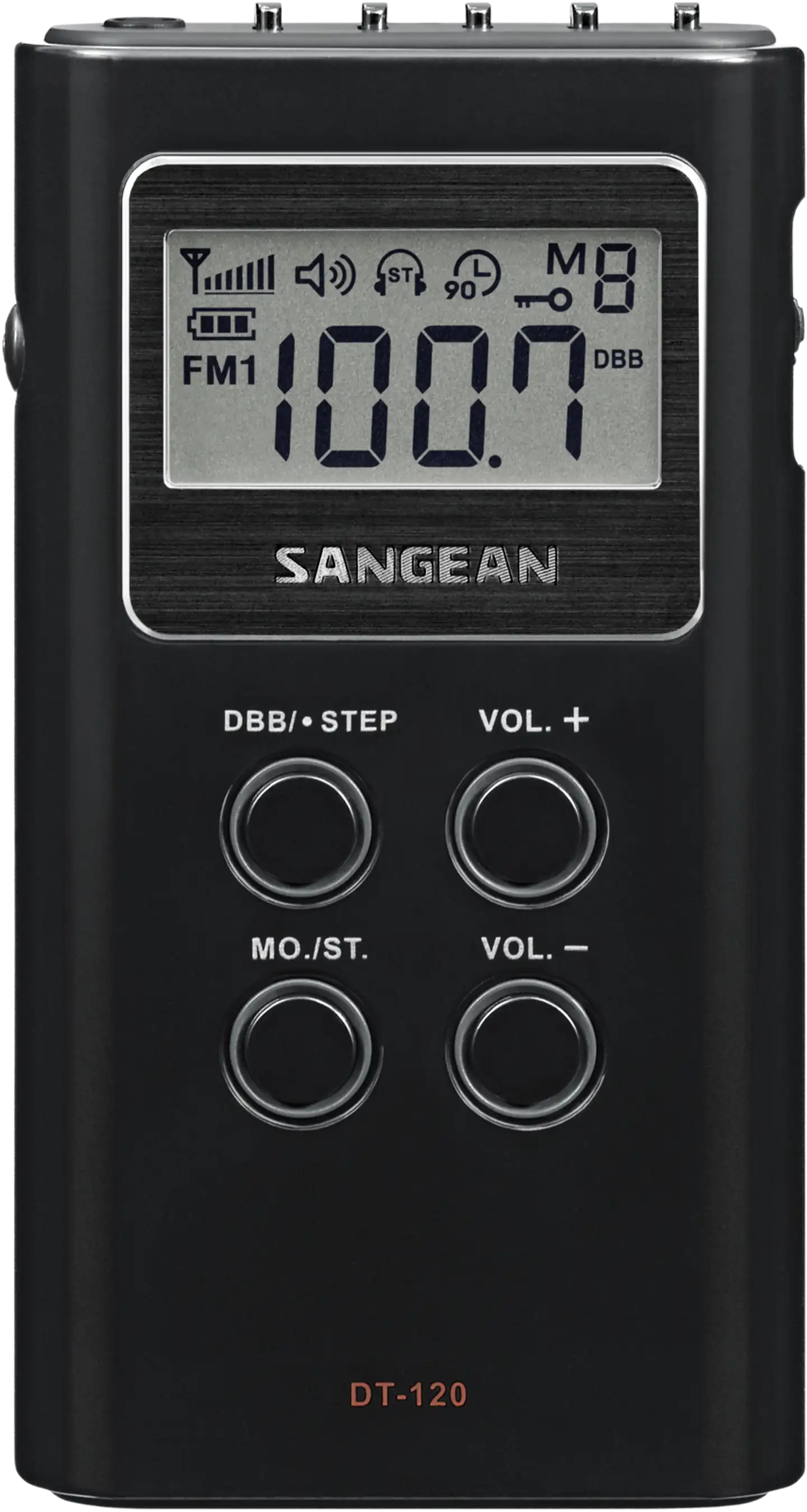 Sangean taskuradio DT-120 musta - 2