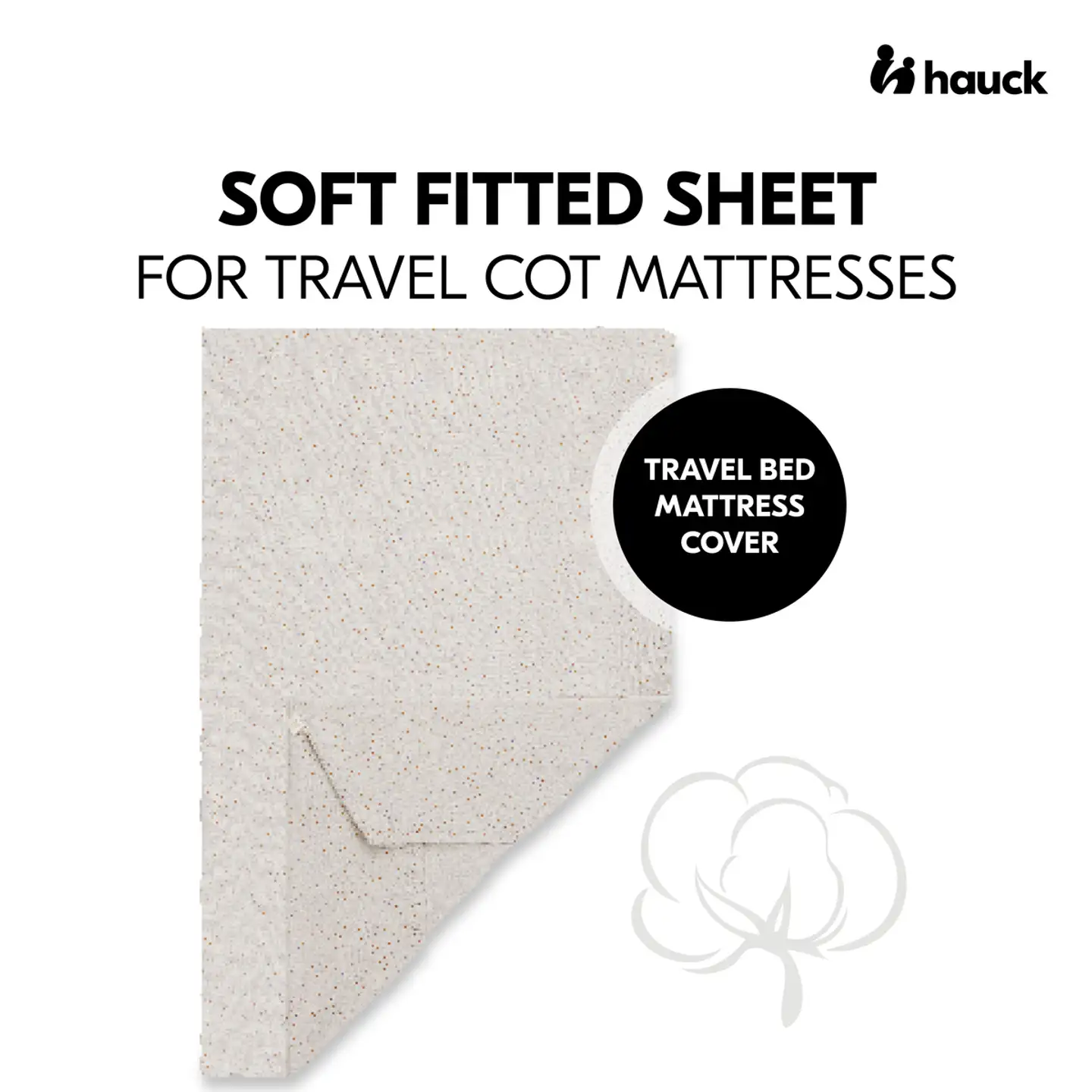 Hauck lakana matkasänkyyn Travel 60x120 cm pistekuvio beige - 8