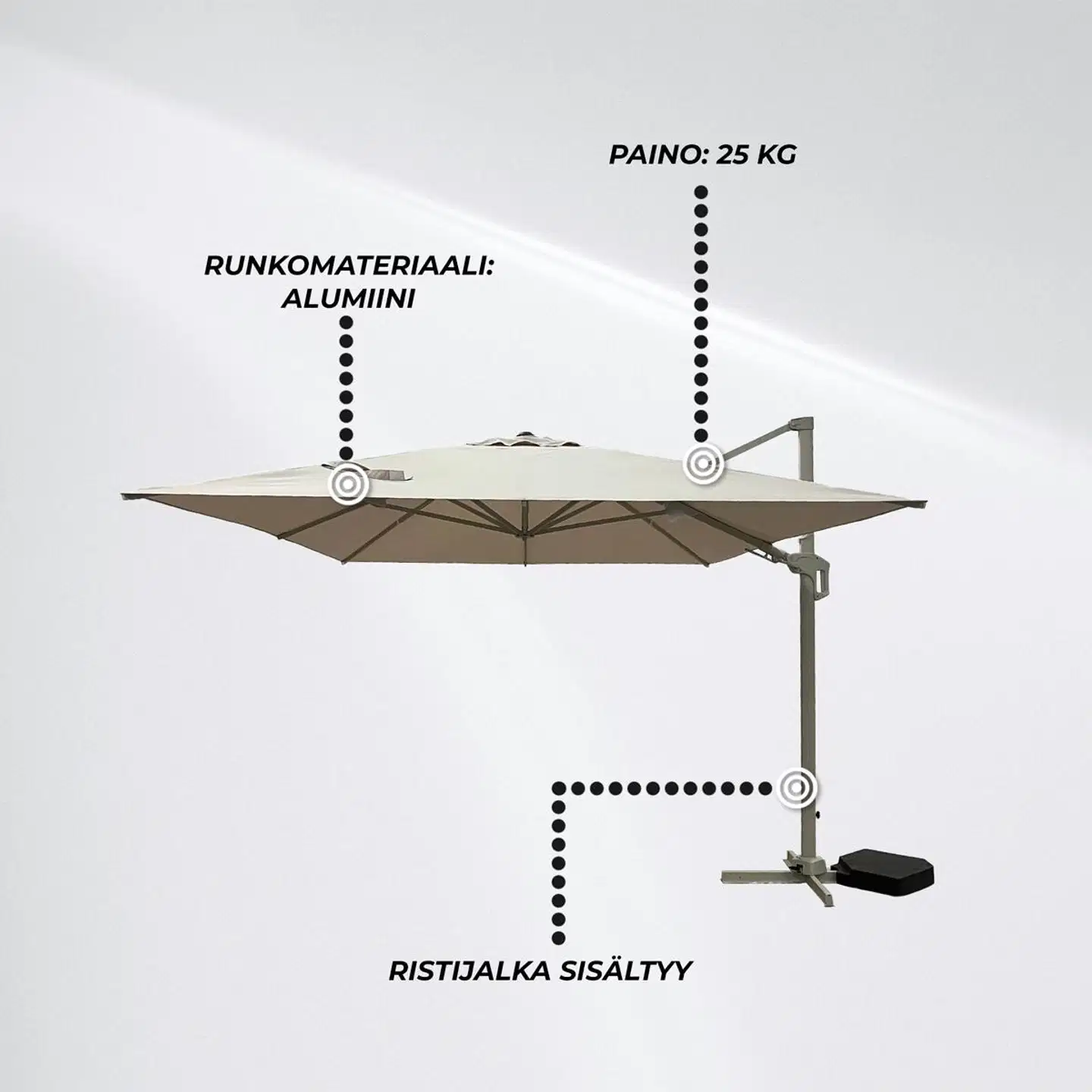 Lykke aurinkovarjo nordlys, beige - 2
