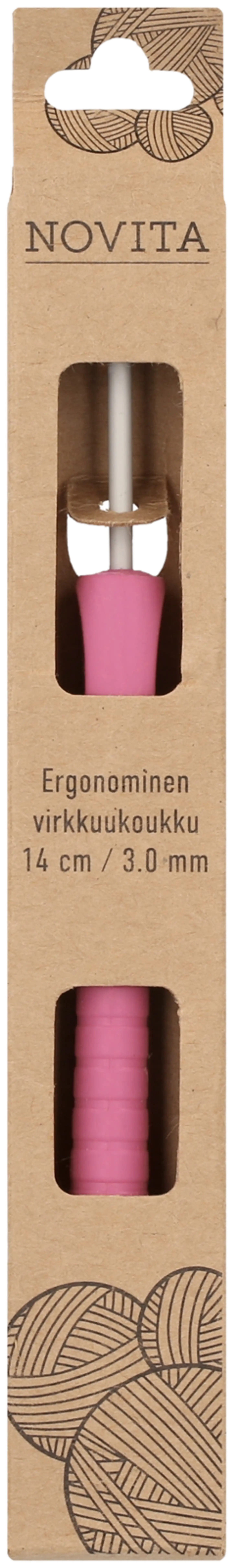 Novita Ergonominen Virkkuukoukku 14 cm 3 mm - 1