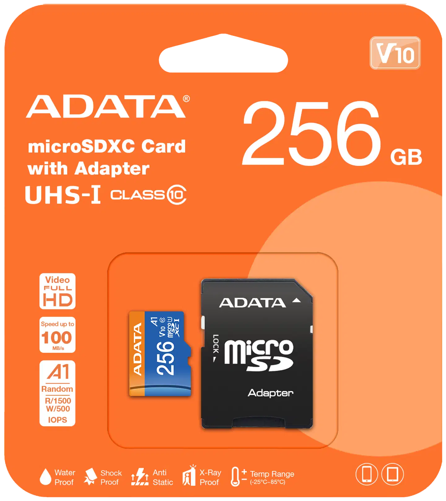 ADATA Premier microSDXC -muistikortti, 256 GB - 2