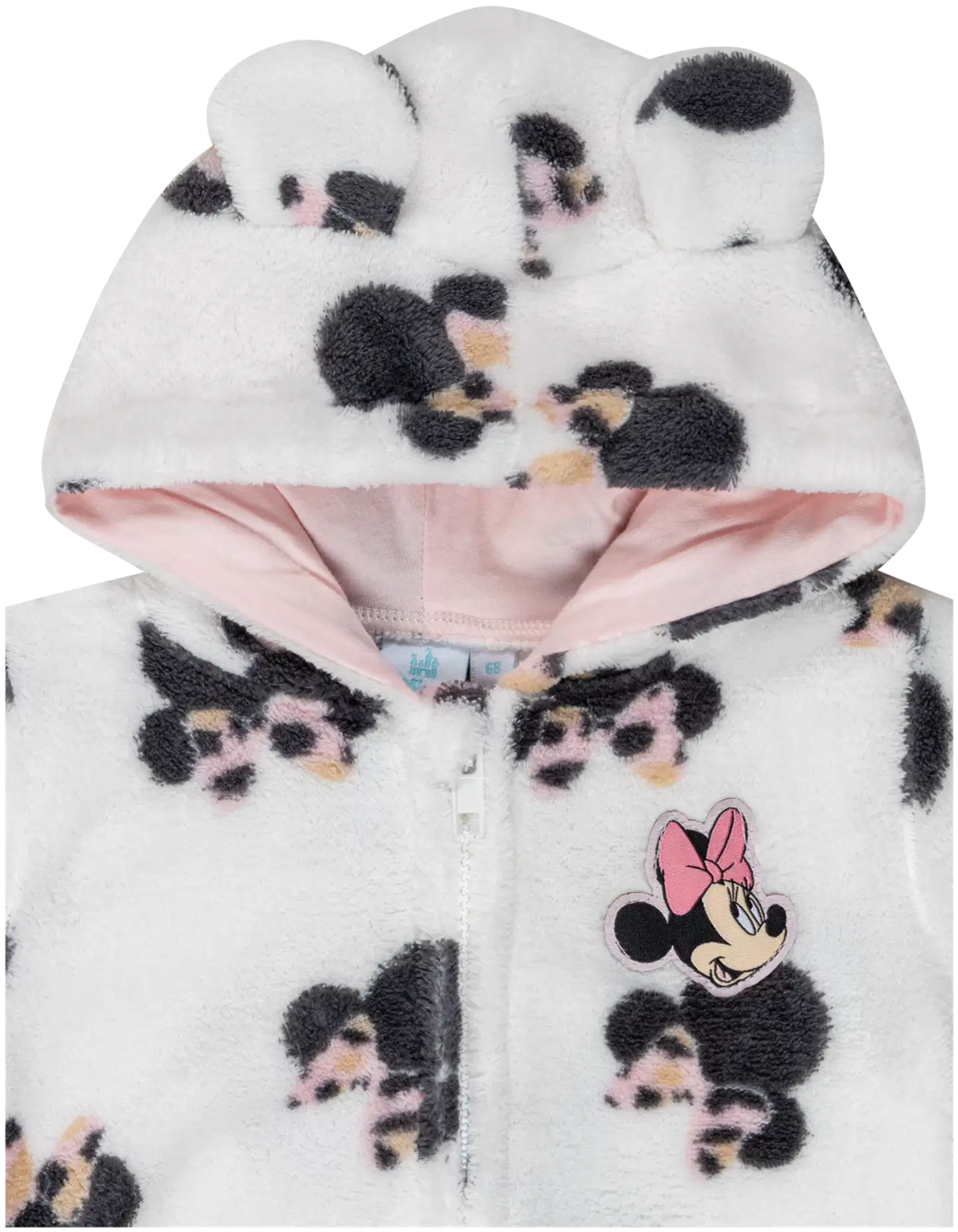 Disney vauvojen vetoketjullinen fleecehuppari Minni Hiiri ZH00001 - Valkoinen - 2