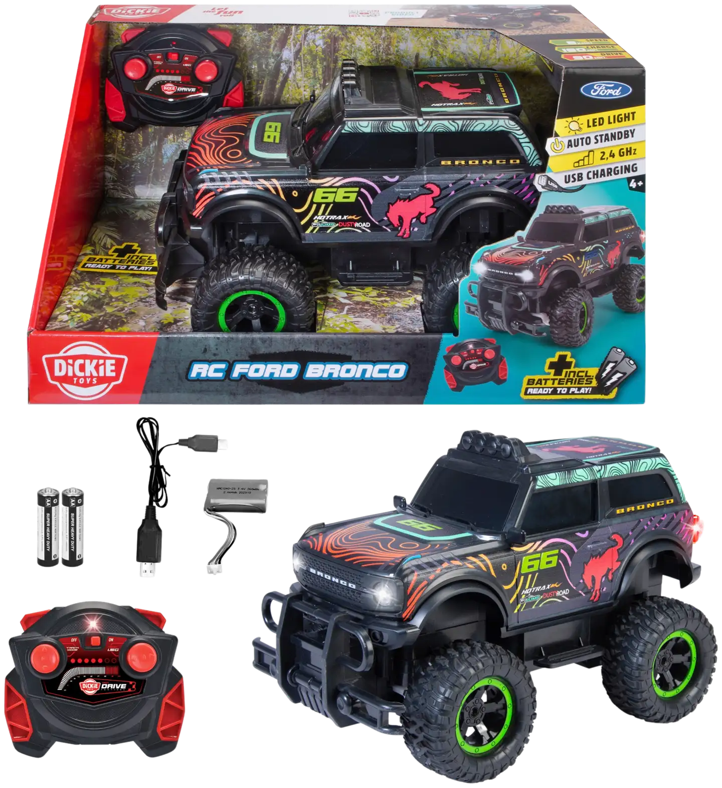 Dickie Toys RC auto Ford Bronco, RTR, 2,4 GHz - 1