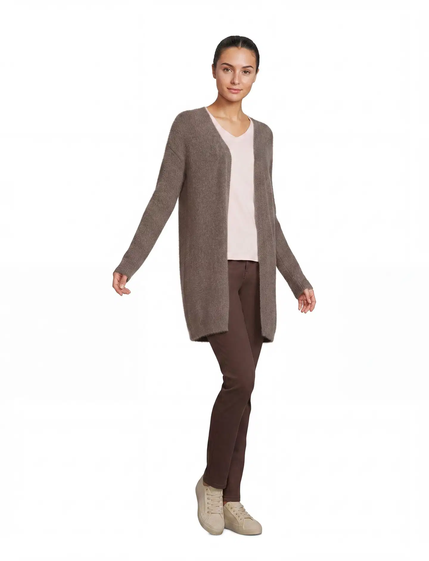 House naisten neuletakki 213H264014 - brown - 3