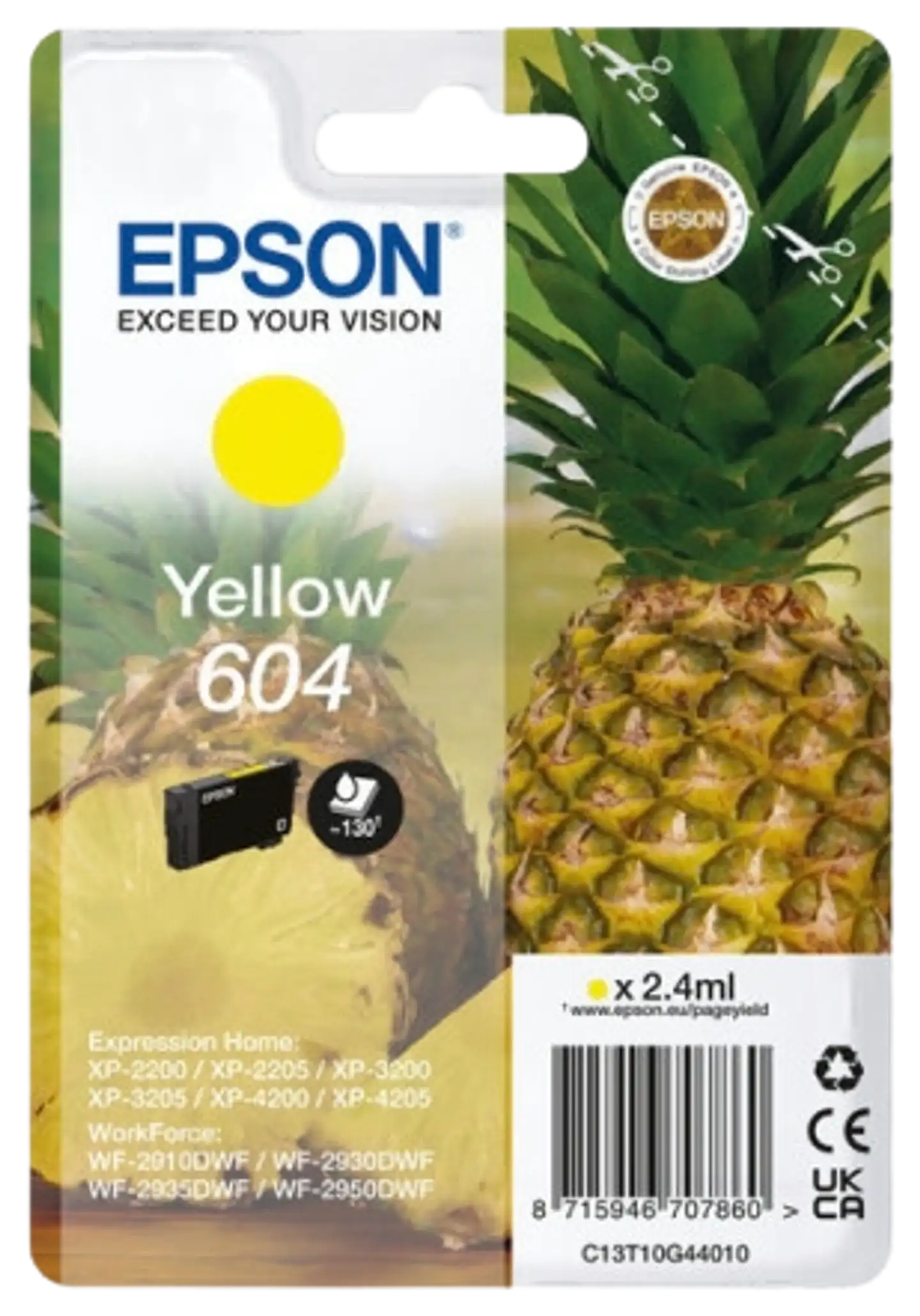 Epson mustepatruuna 604 keltainen