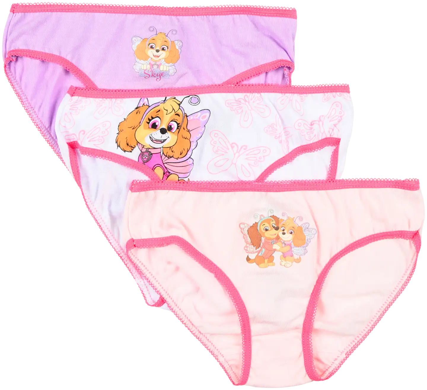 Lasten Ryhmä Hau brief alushousut 3-pack HY30010 - lila/valkoinen/pinkki