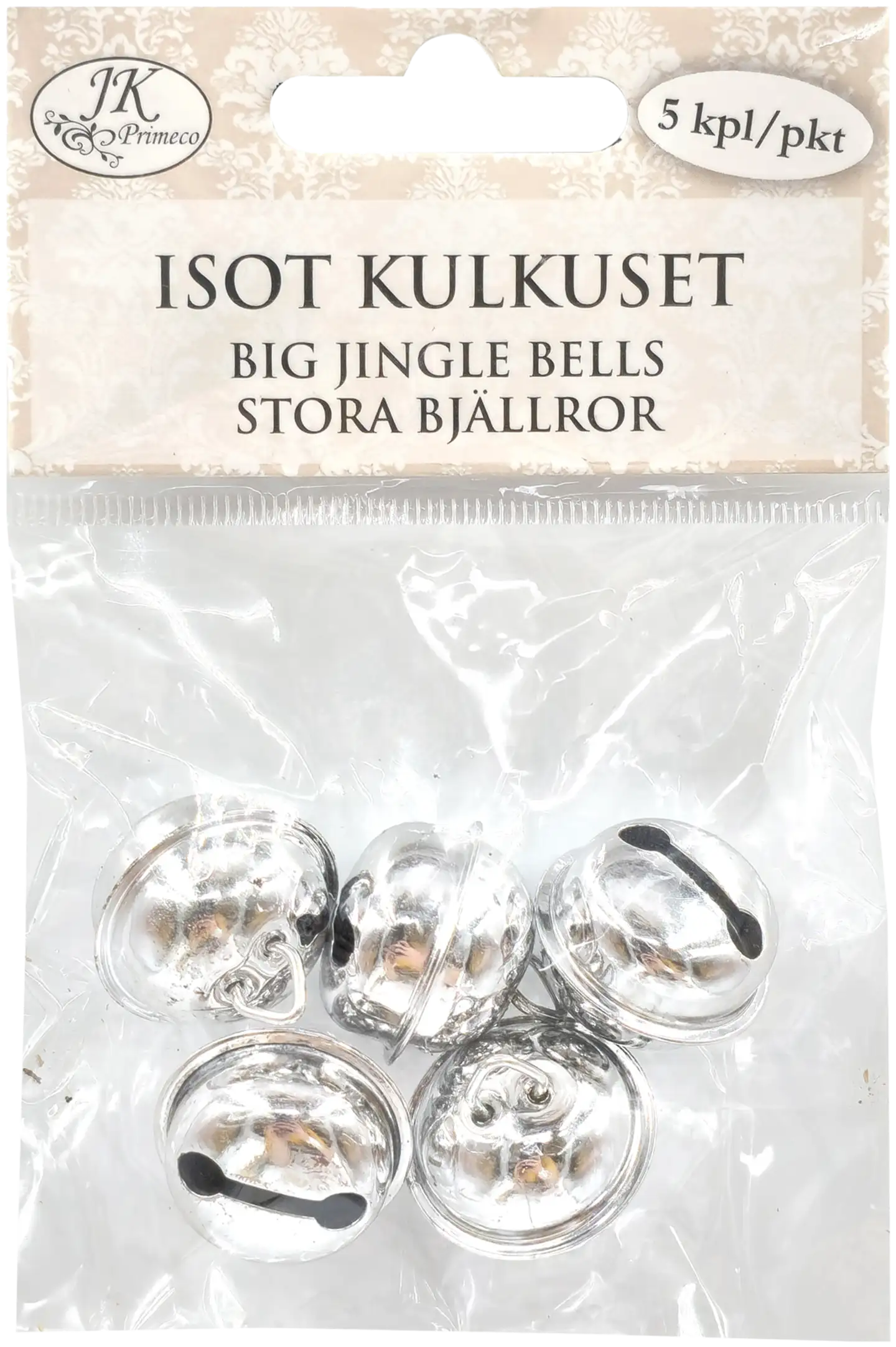 J.K. Primeco Isot kulkuset hopea 5kpl - 1