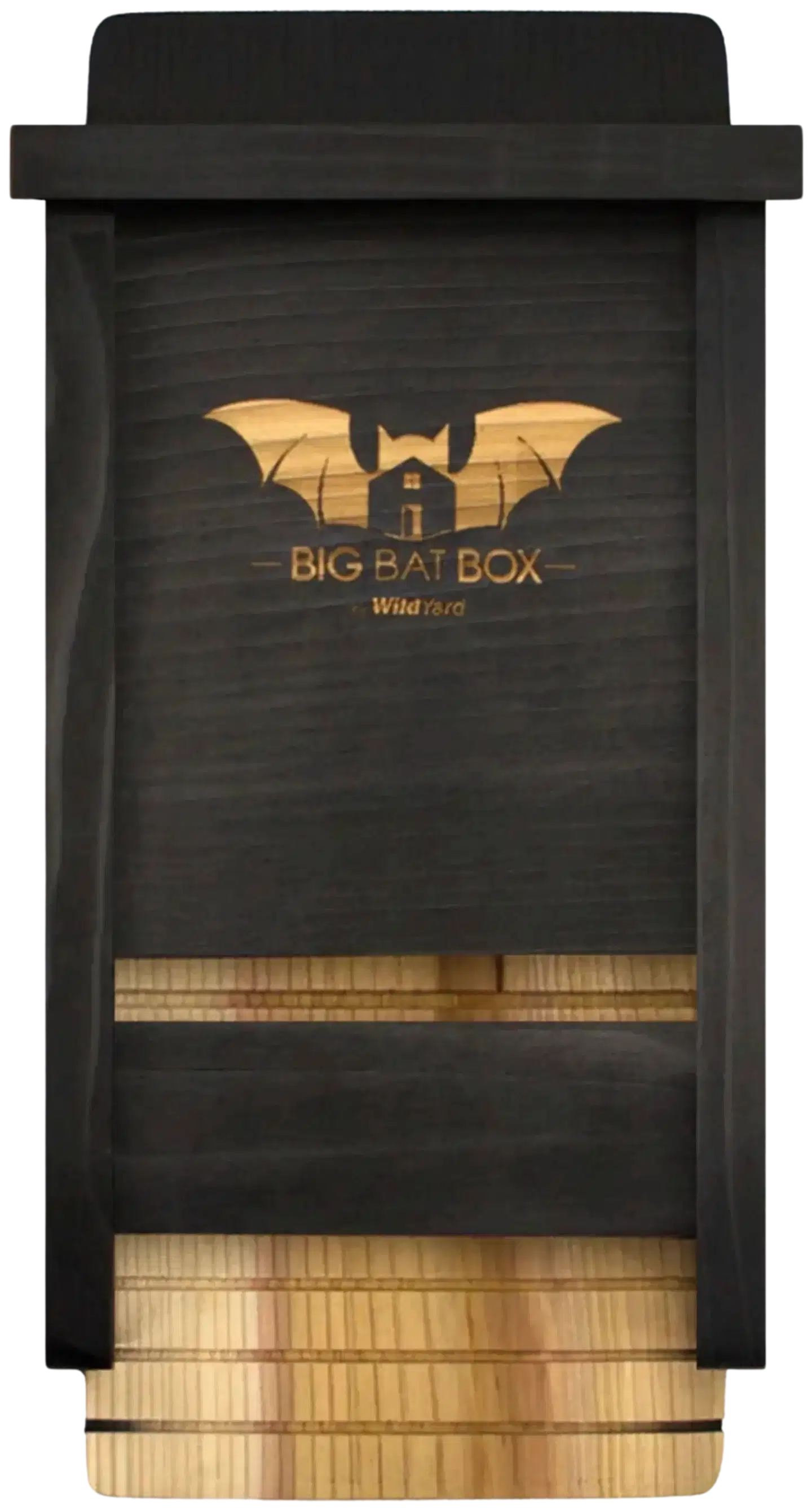 WildYard Big Bat Box lepakkopönttö, 1 kammio, setripuu, musta - 1