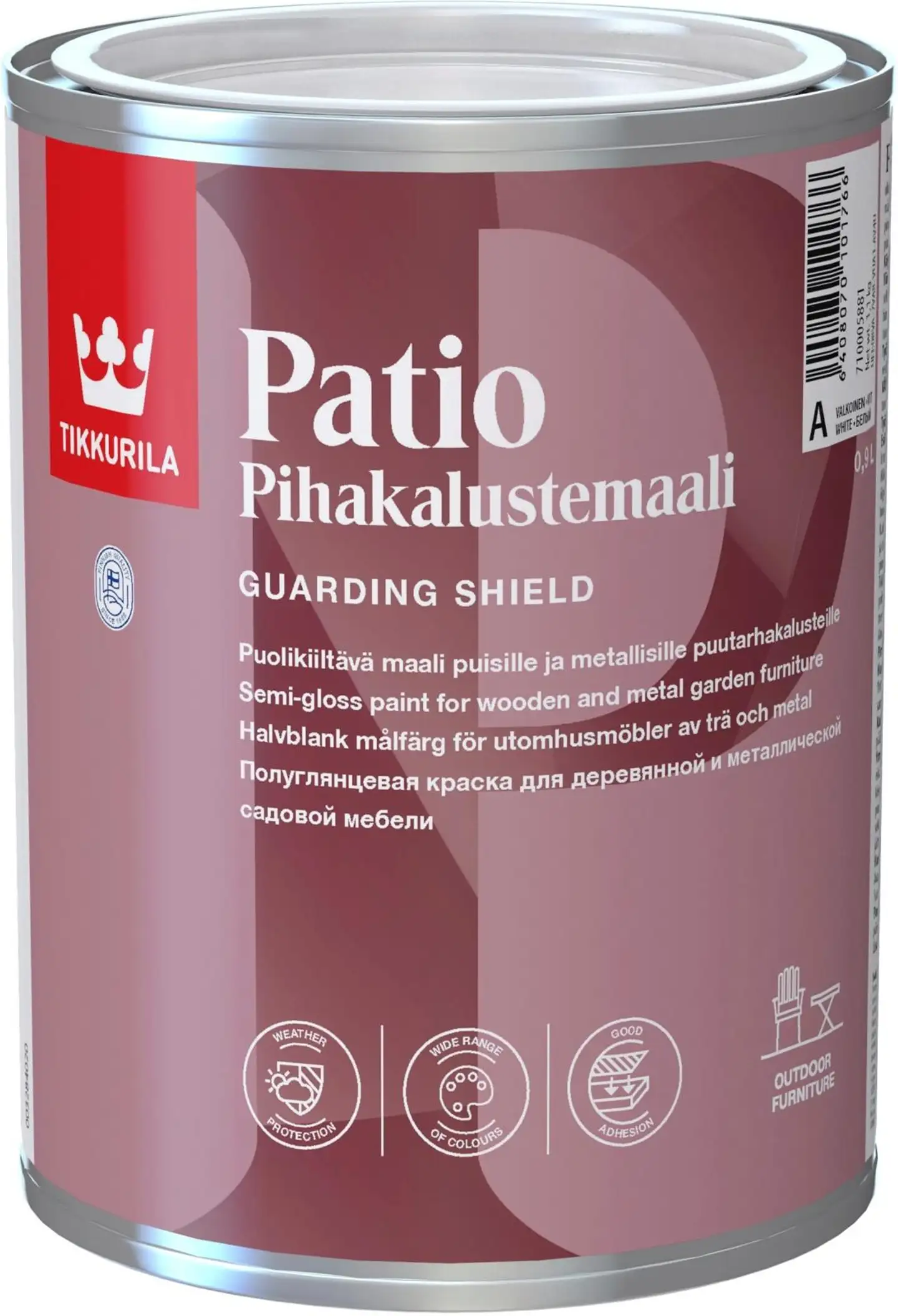 Tikkurila pihakalustemaali Patio 0,9 l C sävytettävä puolikiiltävä