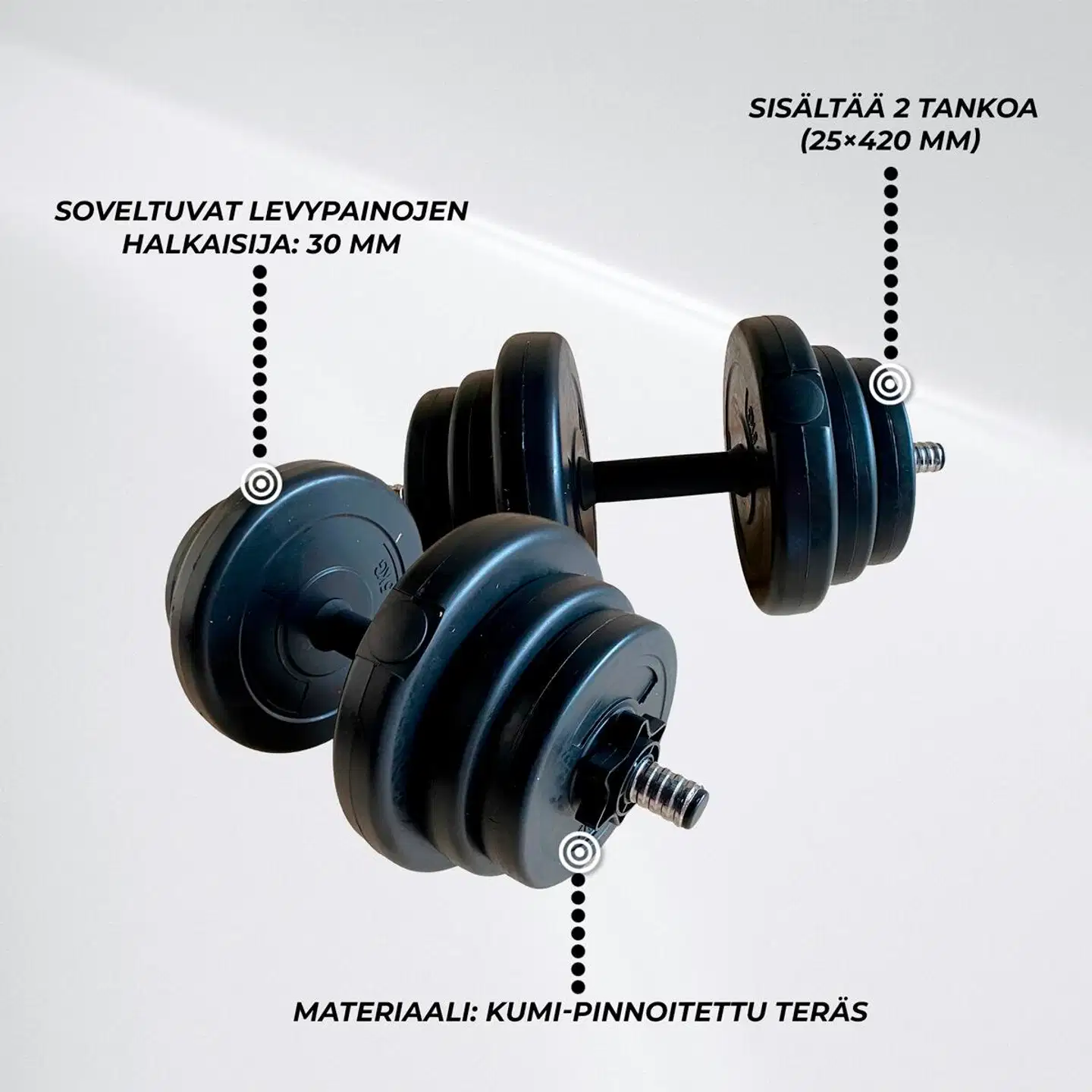 React käsipainosetti 20kg - 2
