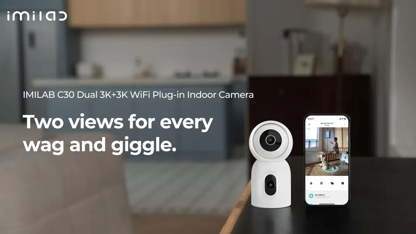 Imilab C30 Dual 3K+3K WiFi -valvontakamera kahdella objektiivilla sisäkäyttöön CMSXJ111A - 77