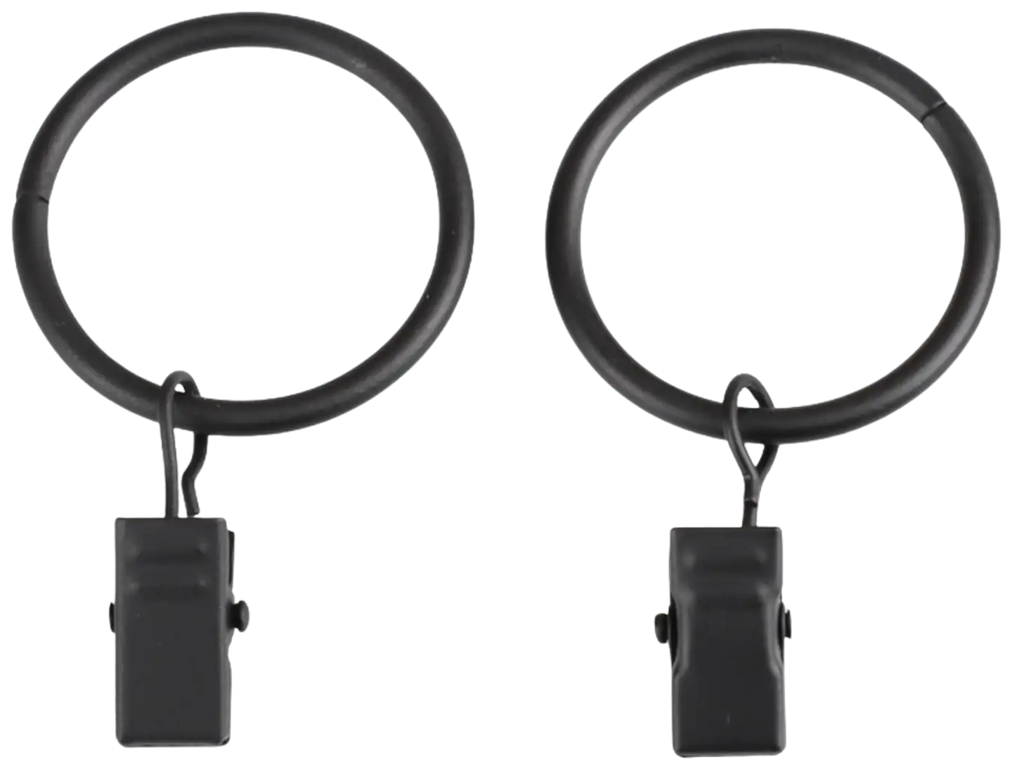 Ihanin verhorengas nipistimellä musta 25/32mm 10kpl - 3