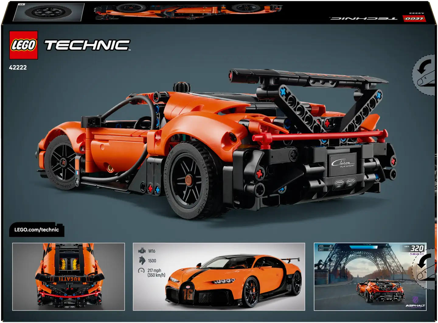 LEGO® Technic 42222 Bugatti Chiron Pur Sport ‑hyperauto - 8