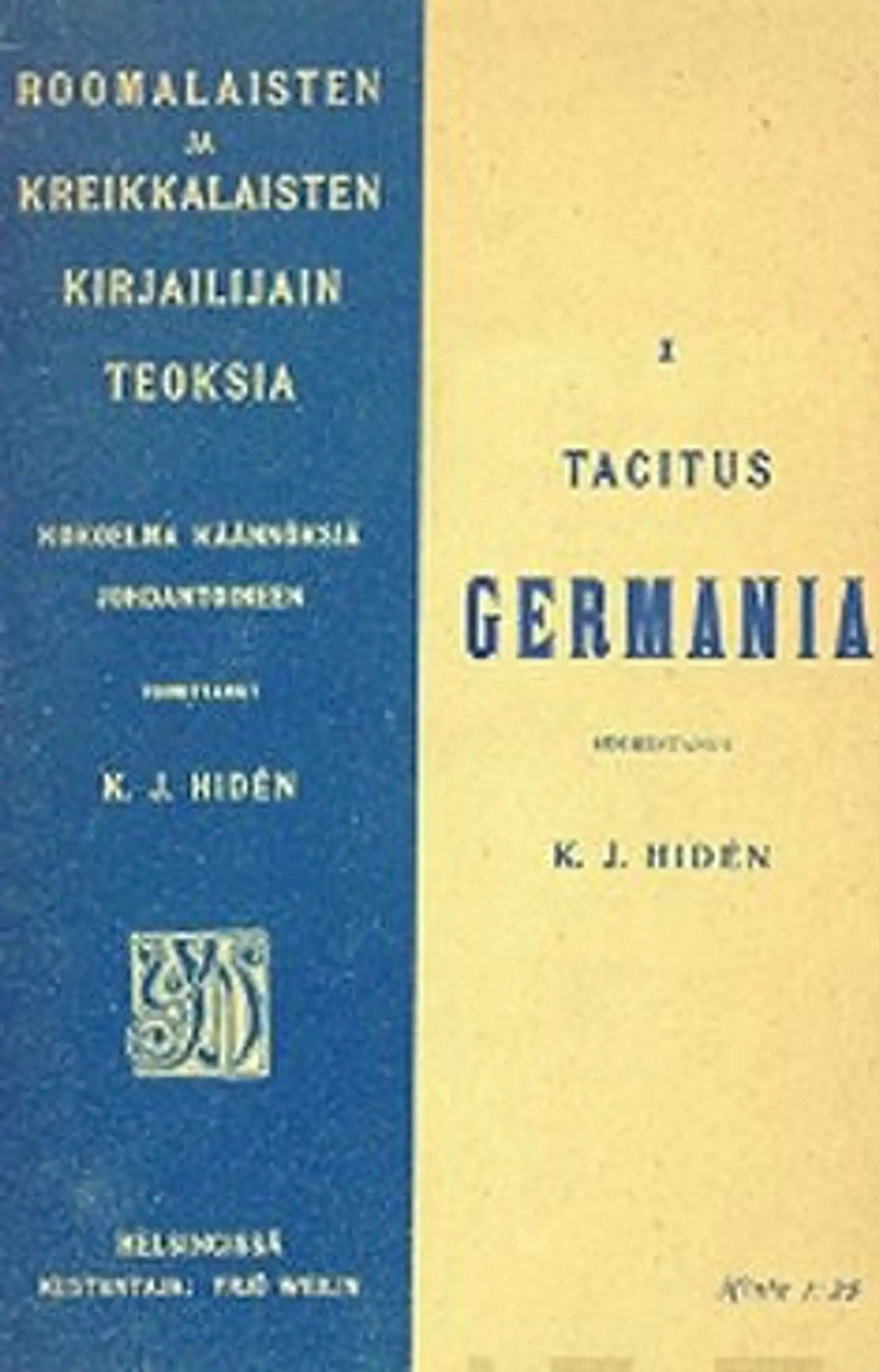 Tacitus, Germania (näköispainos)