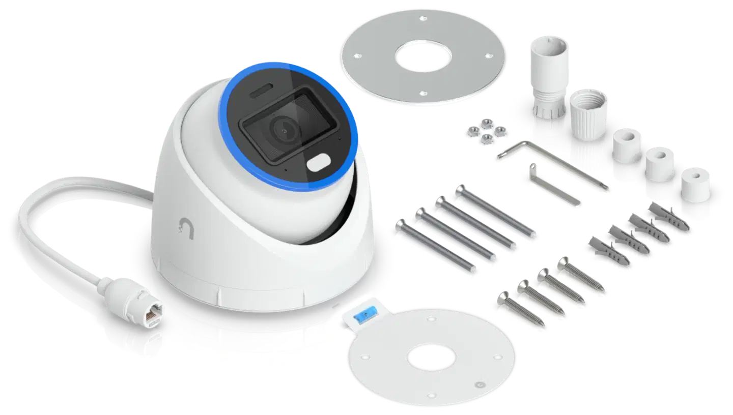 Ubiquiti sääsuojattu ilkivaltasuojattu 4K PoE+ AI -valvontakamera UVC-AI-Turret-W valkoinen - 10