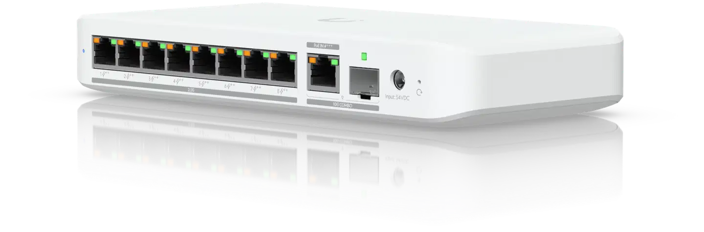 Ubiquiti 8-porttinen 2.5G PoE++ -kytkin 10G uplink-liitännällä USW-Flex-2.5G-8-POE - 1