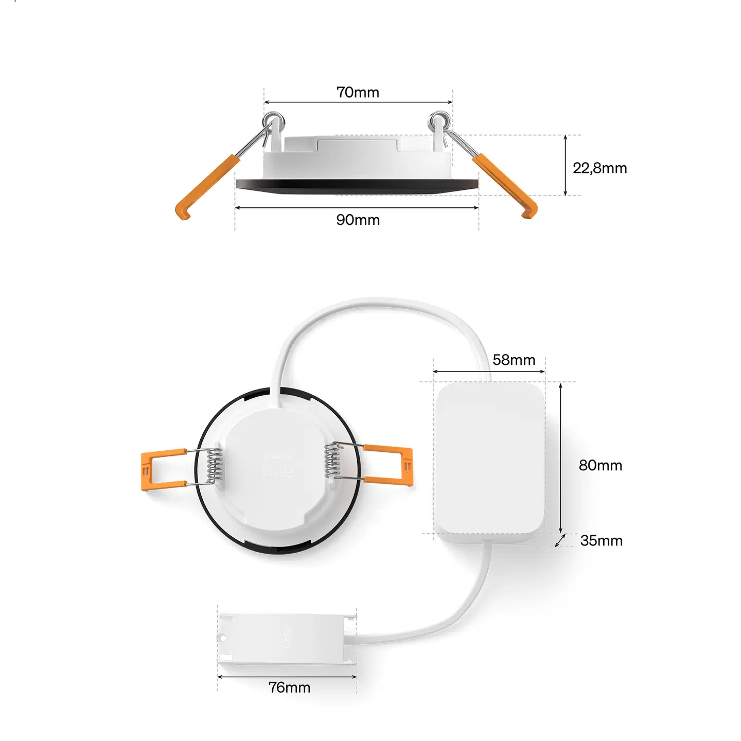 Philips Hue alasvalo 90mm musta - 2