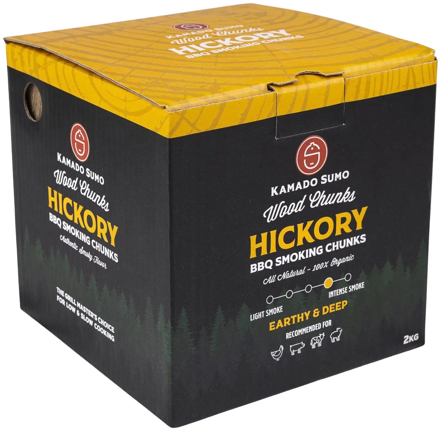 Kamado Sumo Hickory-puupalat 2 kg - 3