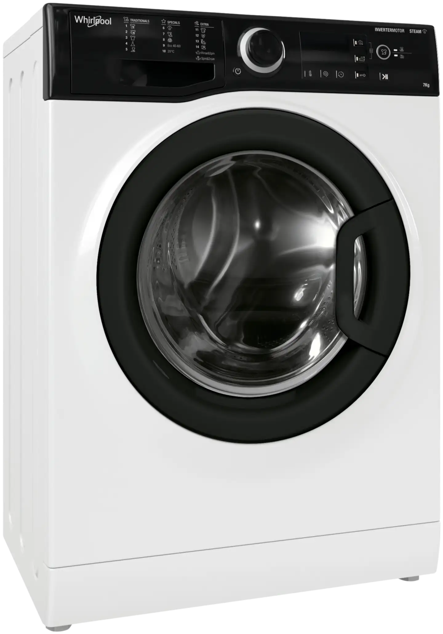 Whirlpool edestä täytettävä pyykinpesukone WRSB 7259 BB EU 7kg - 1