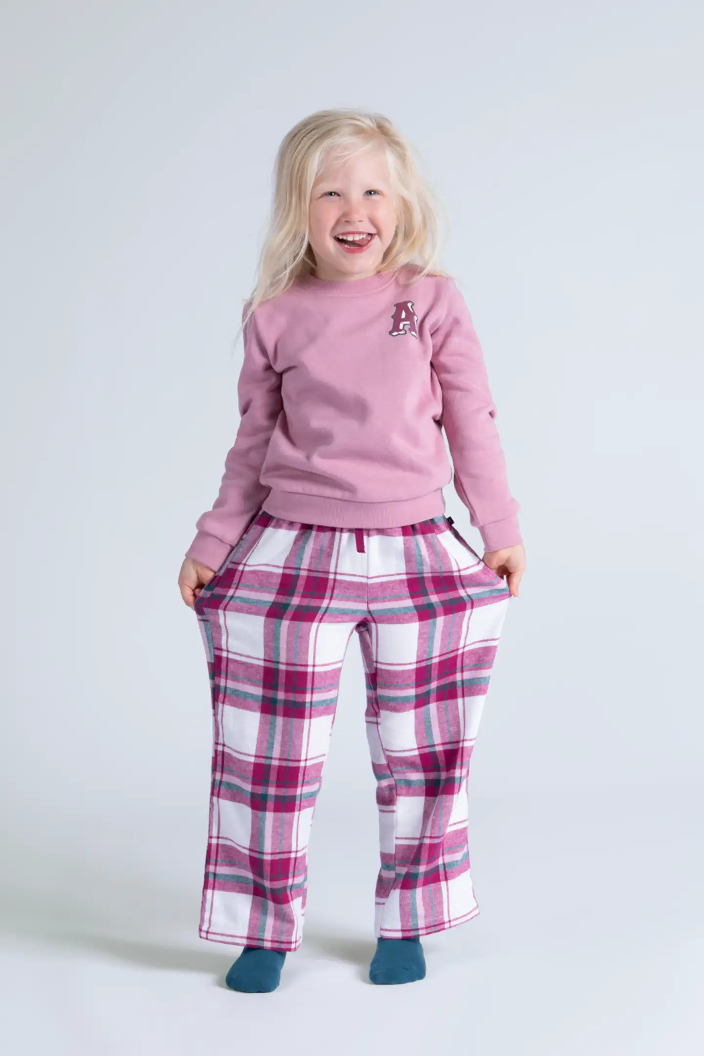 House lasten flanellipyjama 232H382505 - Mauve - 5