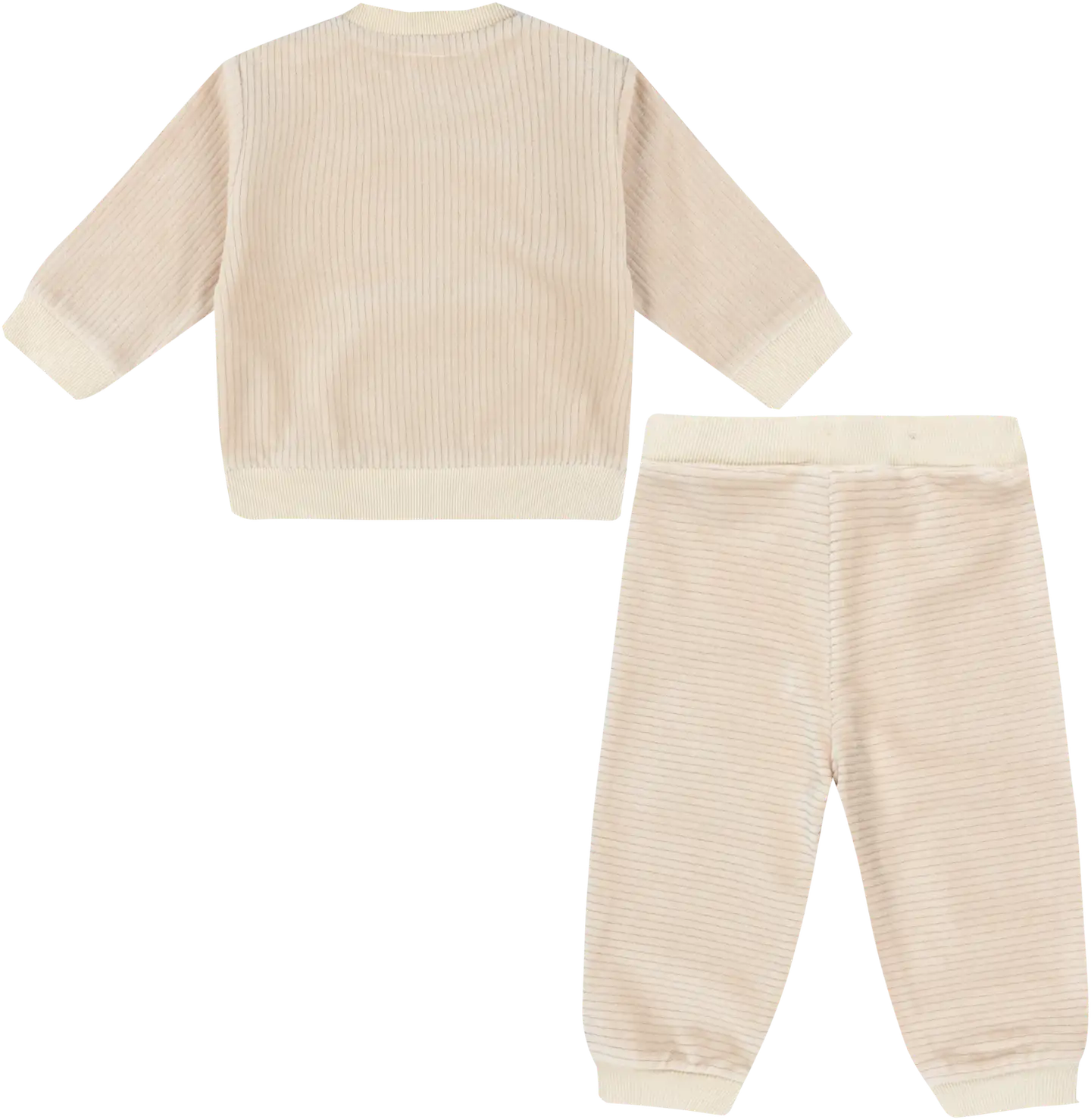 Ciraf vauvojen veluurisetti paita & housut 250B254173 - Chalk - 2