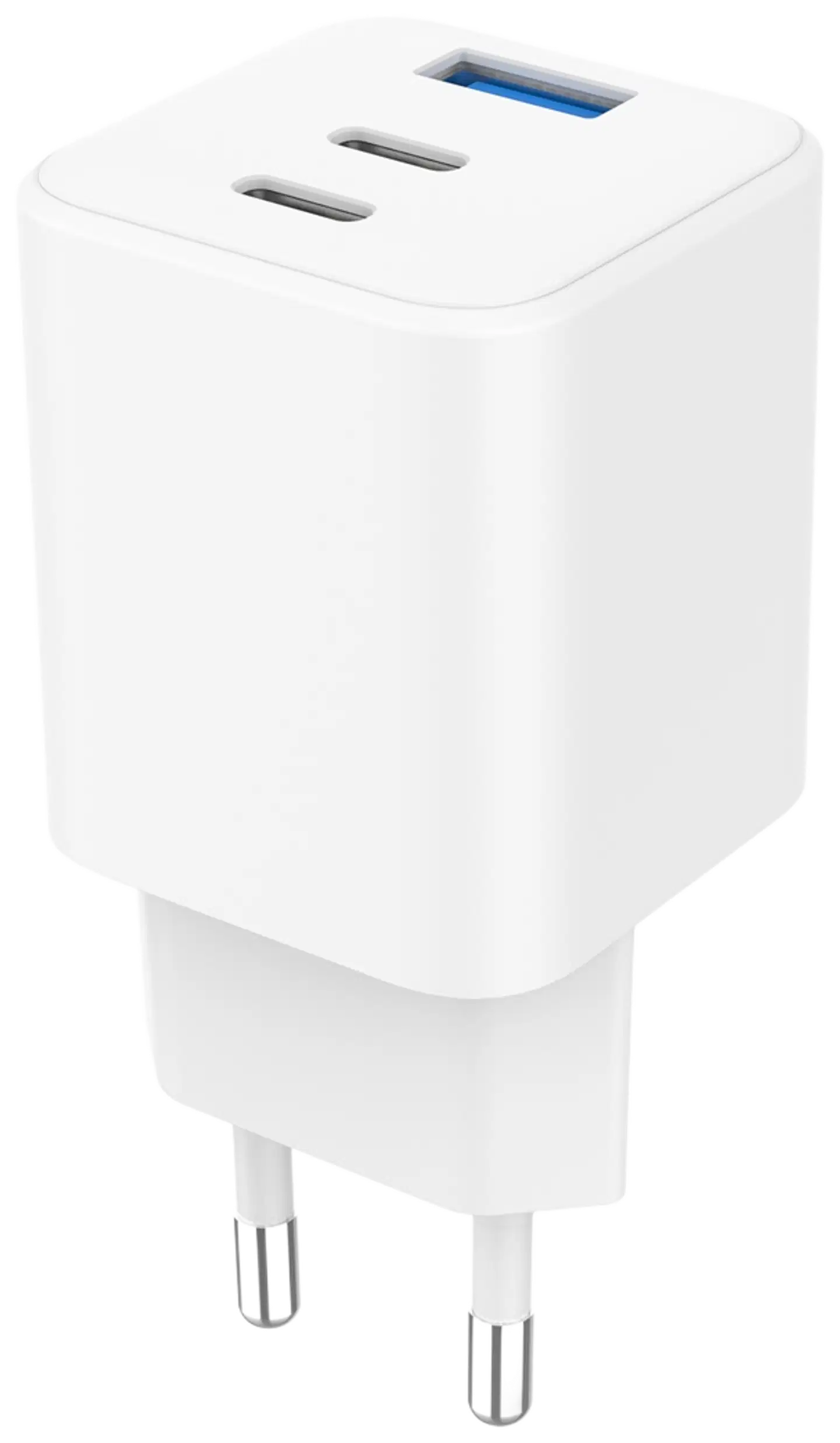 Wave 65 W pikalataava GaN -verkkolaturi, 2 x USB Type-C + 1 x USB-A, valkoinen - 3