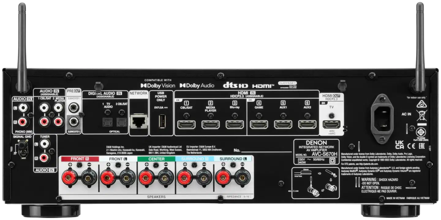 Denon AV-vahvistin AVC-S670H - 2