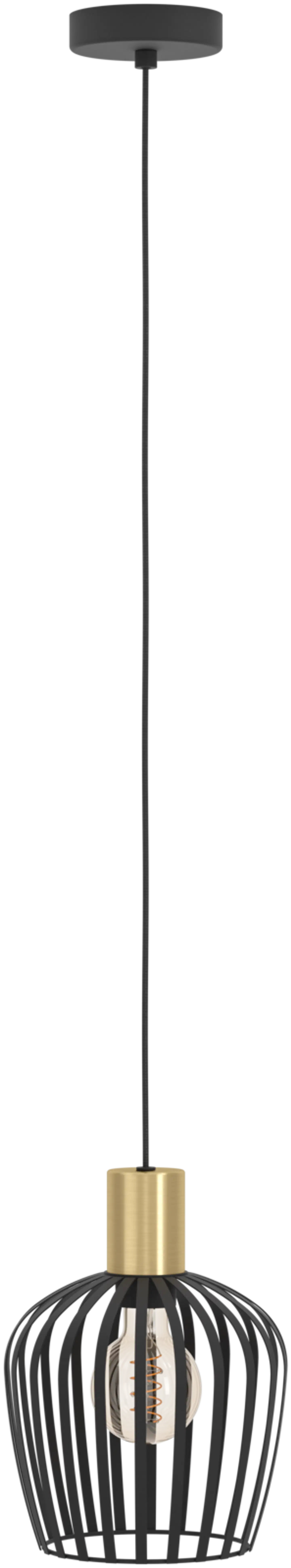 EGLO riippuvalaisin Empoli E27 messinki/musta - 4