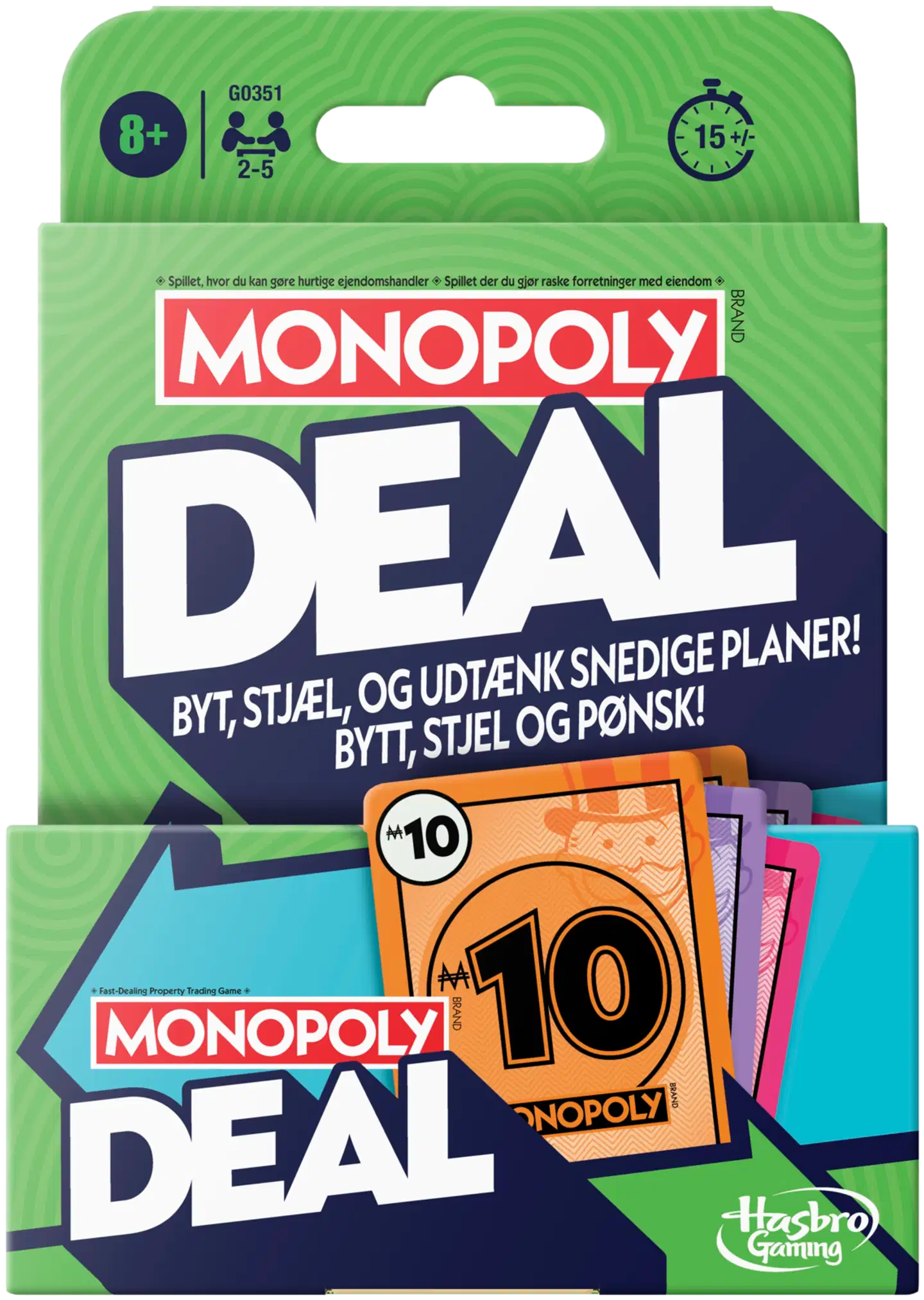 Monopoly korttipeli Deal refresh, suomen- ja ruotsinkielinen - 1