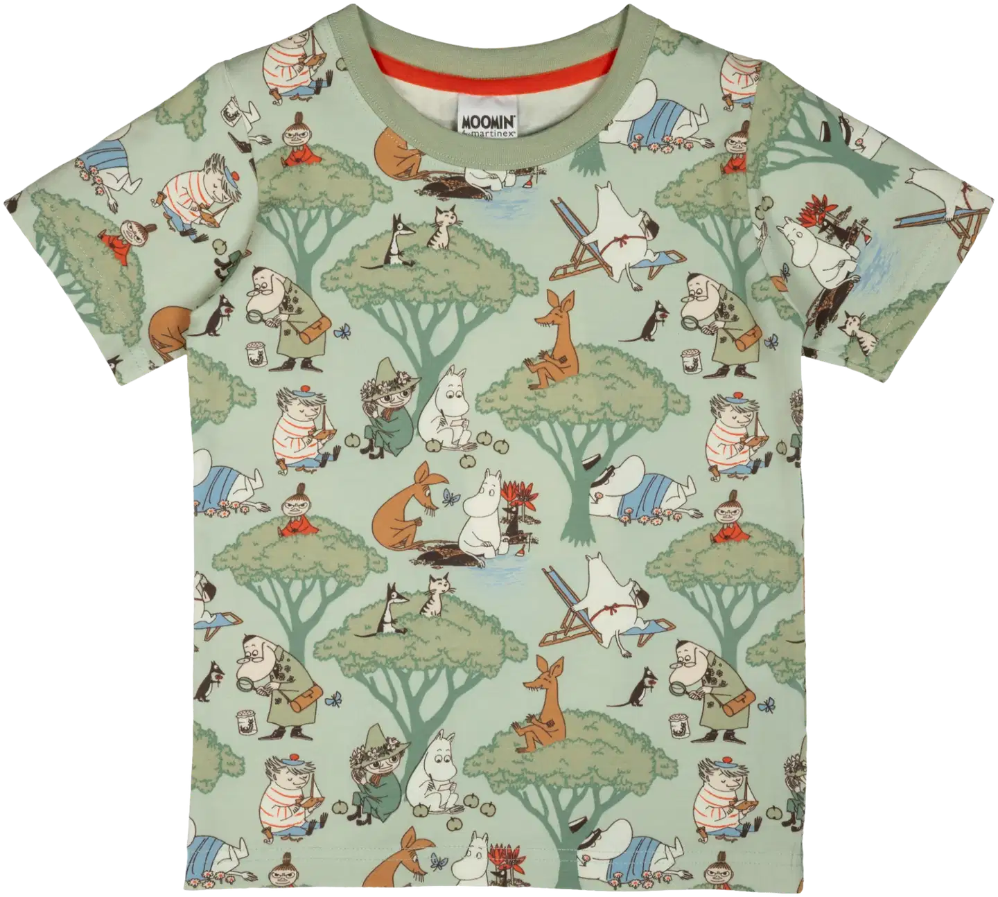 Muumi lasten t-paita Lomapäivä 592098 - Vaaleanvihreä - 1