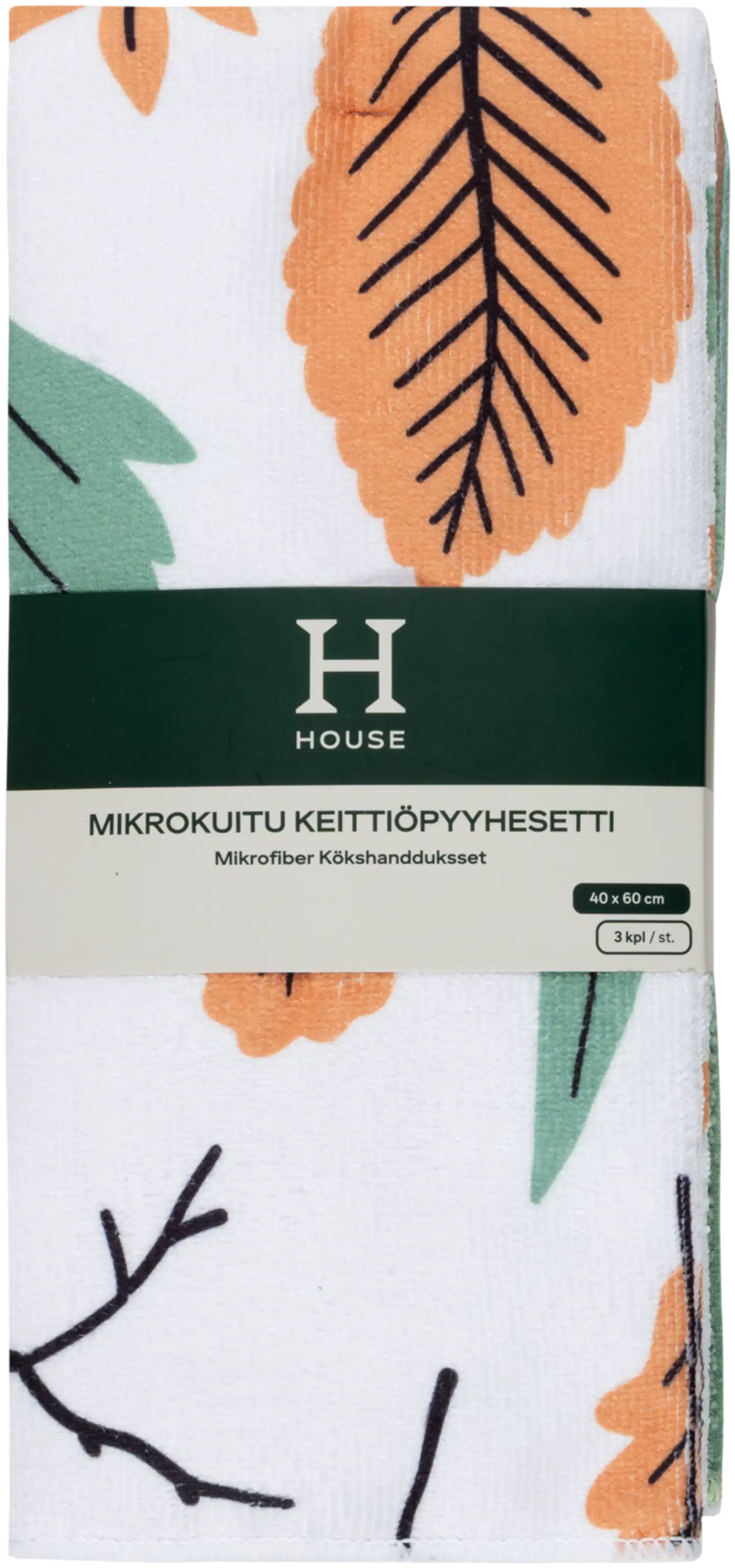 House keittiöpyyhe mikrokuitu 40x60 cm 3-pack - 2