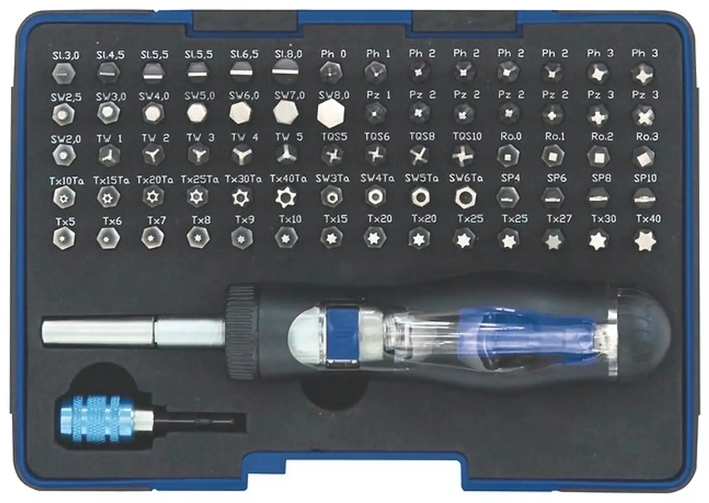 LUX-TOOLS ruuvikärkisarja räikällä 72-osainen Comfort - 2