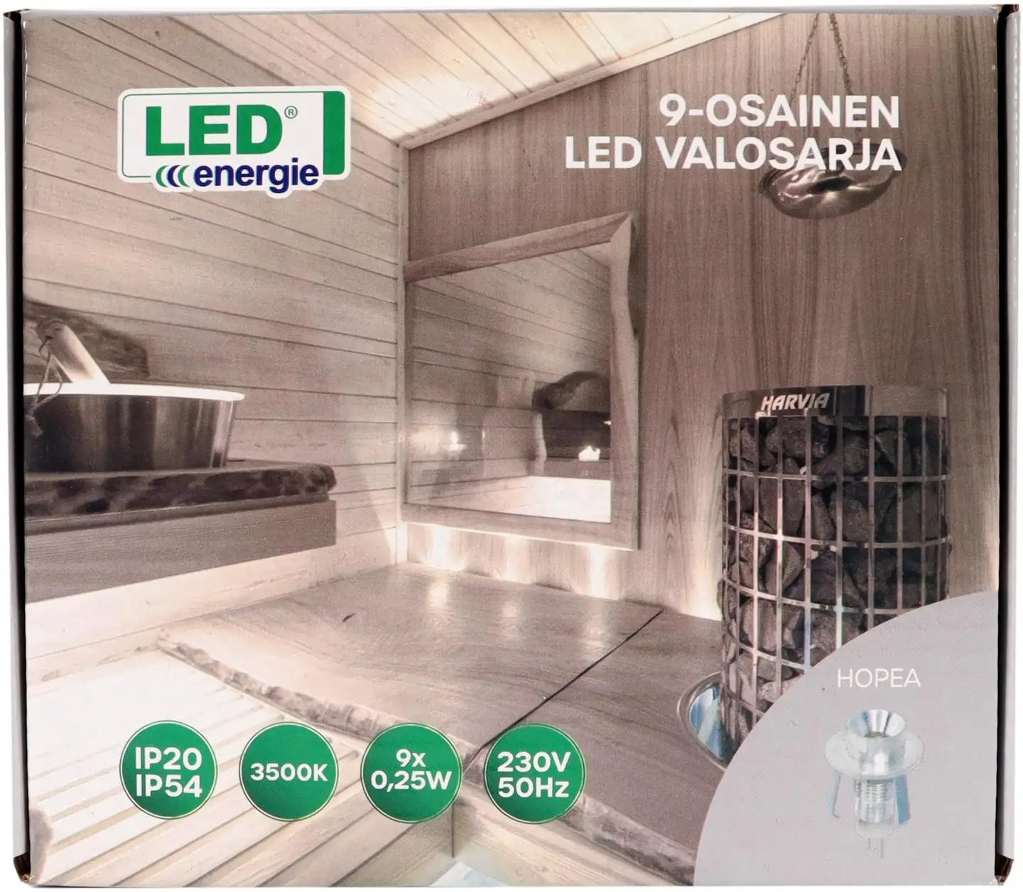 LED Energie 9-osainen LED-valosarja hopea - 2