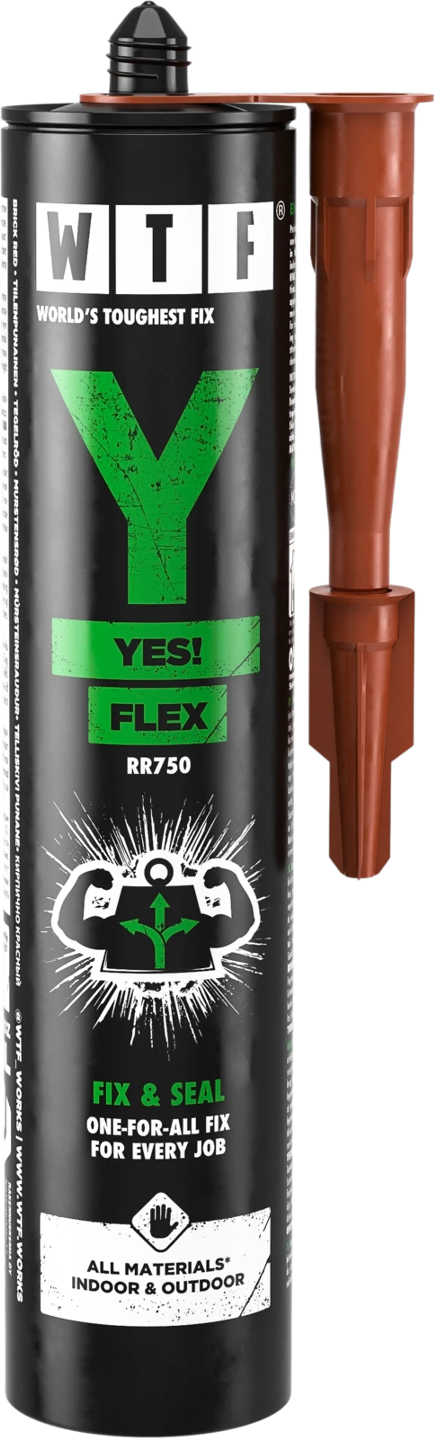 WTF Liima ja tiivistysmassa Y Yes! Flex 310ml tiilenpunainen RR29