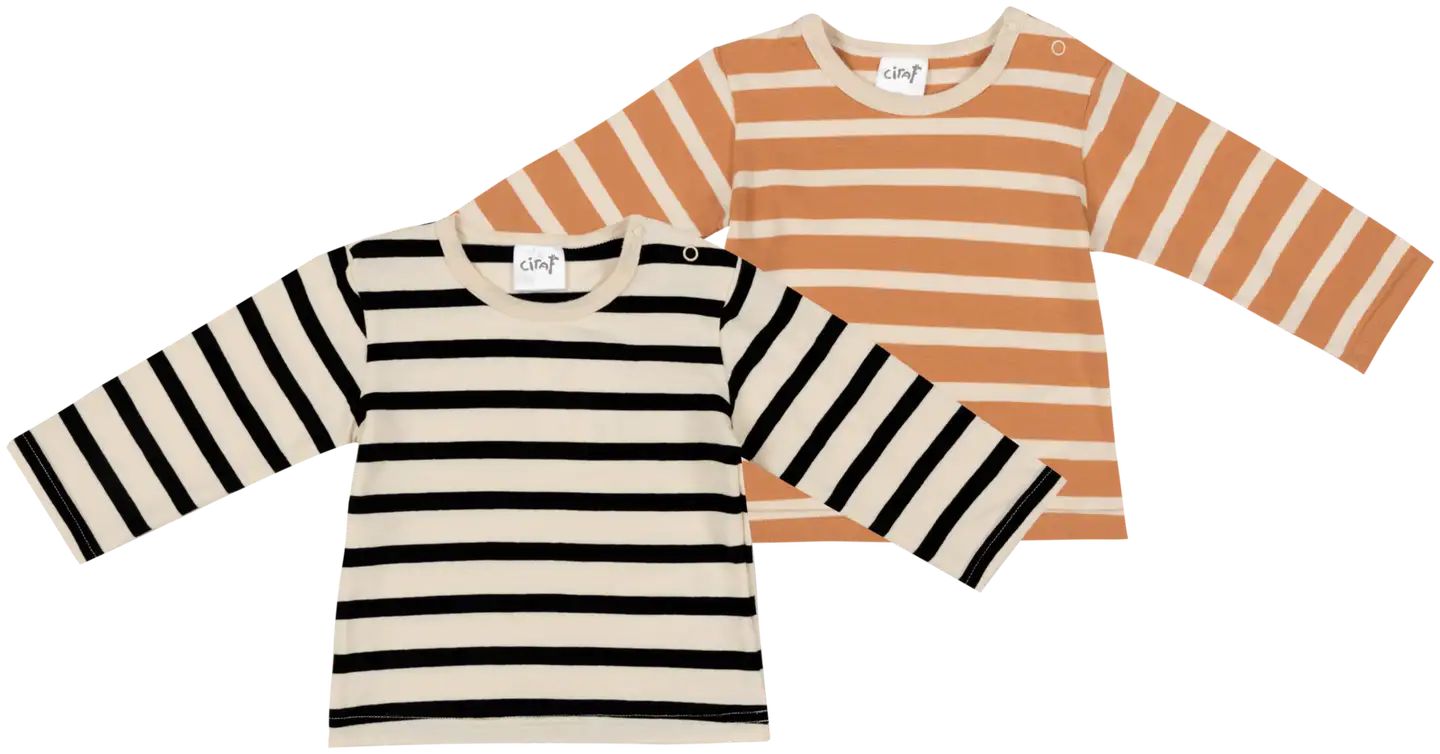 Ciraf vauvojen pitkähihainen t-paita 250B254183 2-pack - STRIPES - 1