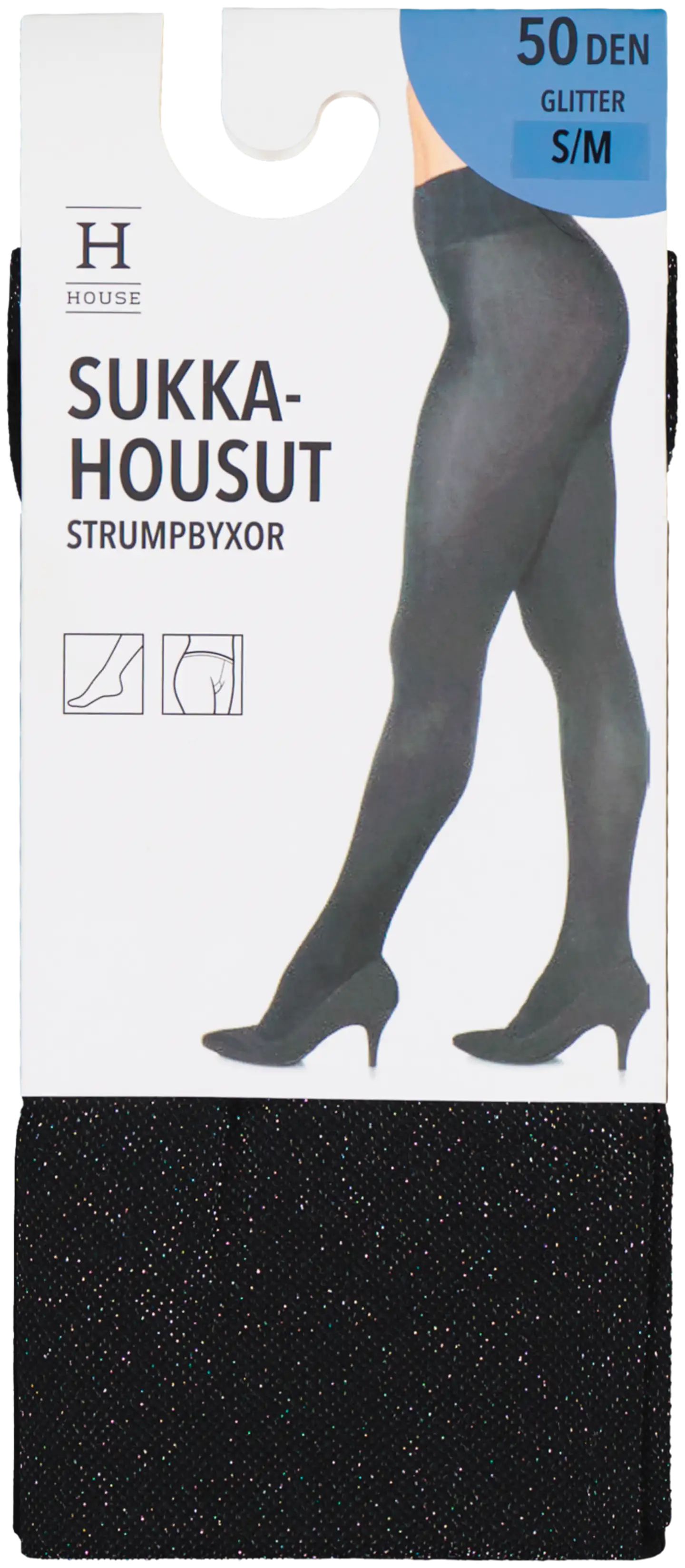 House naisten sukkahousut glitter DSHH282502 - BLACK