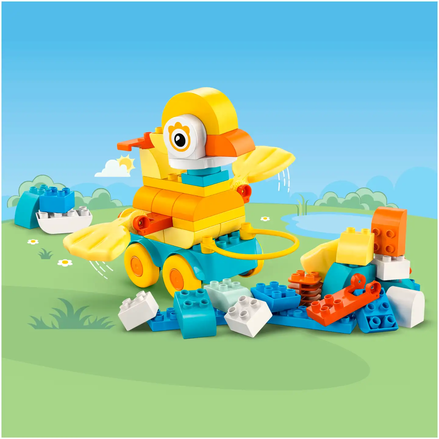 LEGO® DUPLO Town 10448 Eläimiä pyörien päällä – 3in1-setti - 5