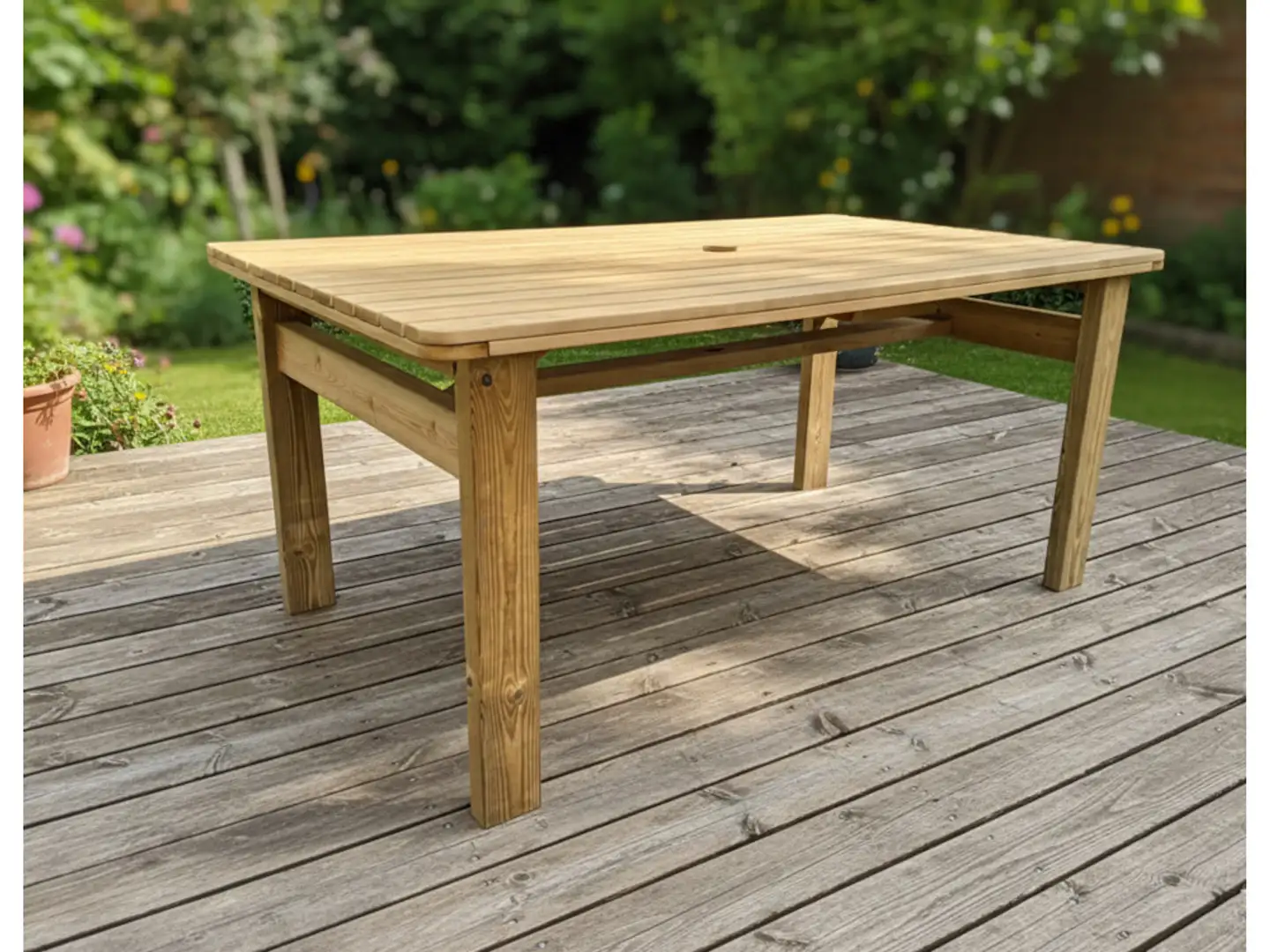 Tammiston Puu Pöytä Amelia 168cm kestopuu vihreä - 4