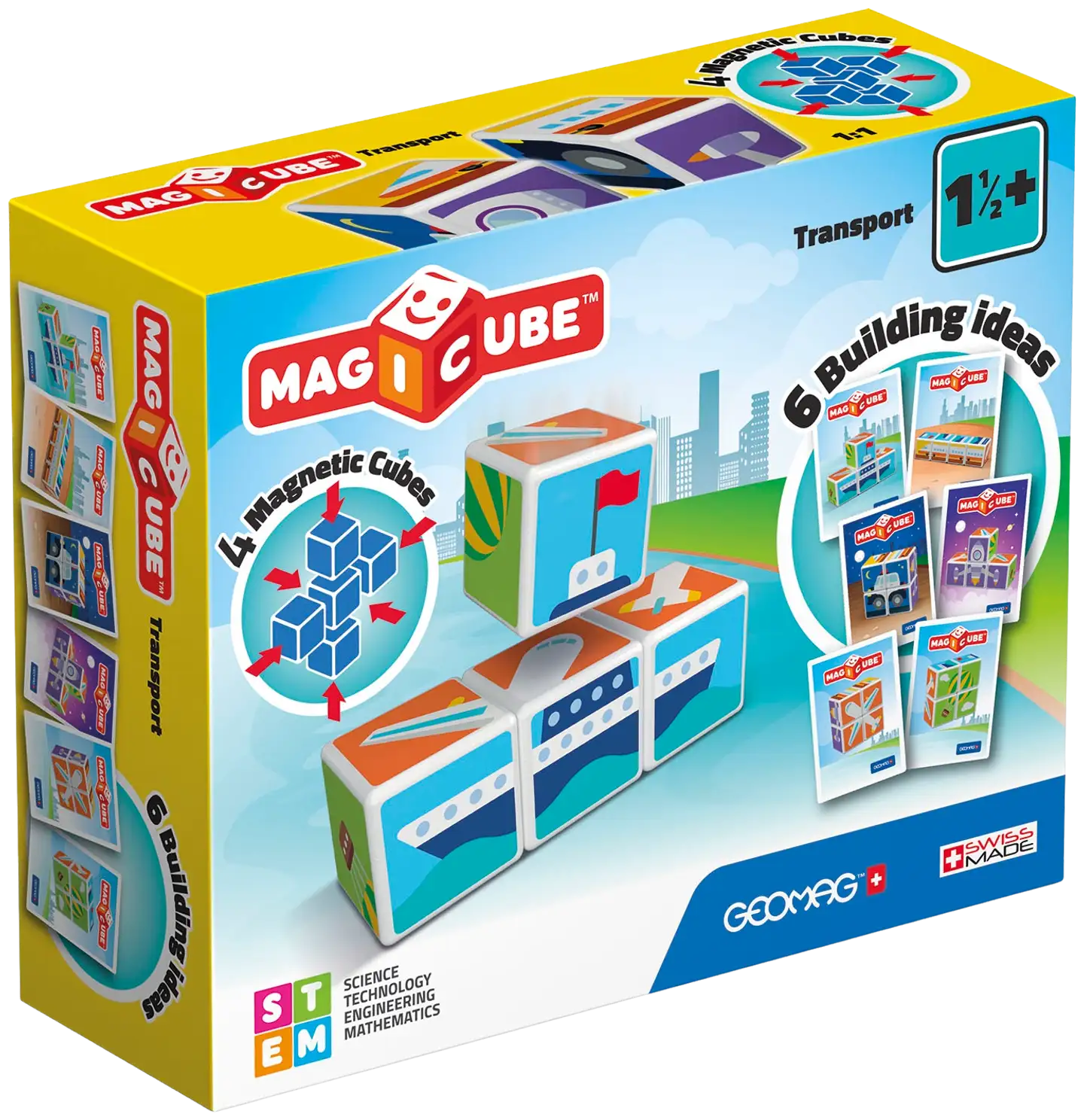 Geomag Magicube Kulkuneuvot -magneettirakennussetti 7 osaa - 1