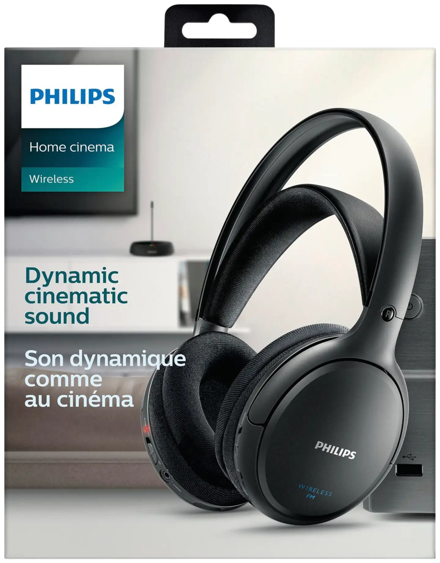 Philips langattomat TV-kuulokkeet SHC5200 musta - 3