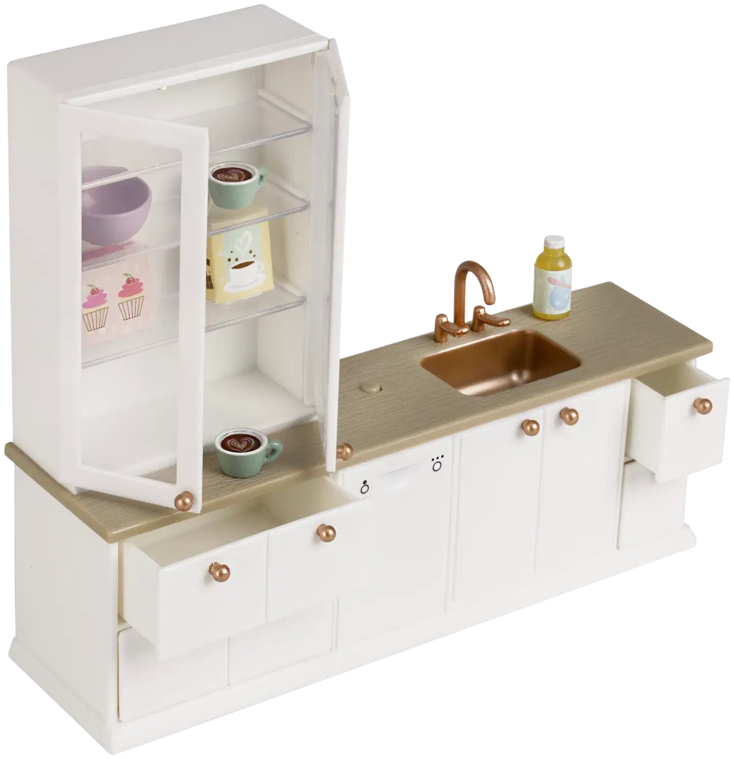 Lundby keittiö vitriinikaapilla - 2