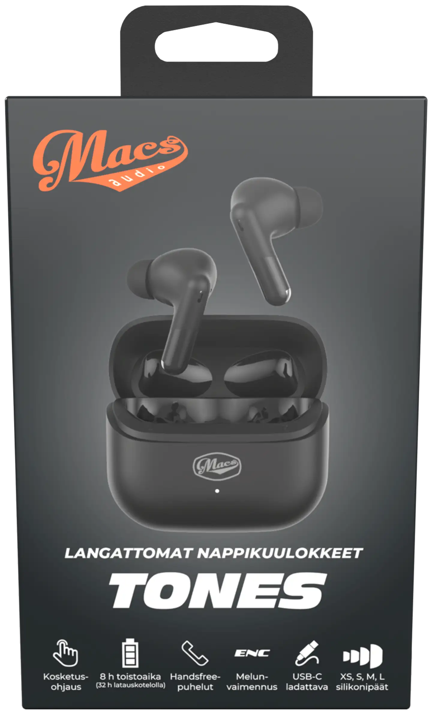 Macs langattomat nappikuulokkeet Tones musta - 3