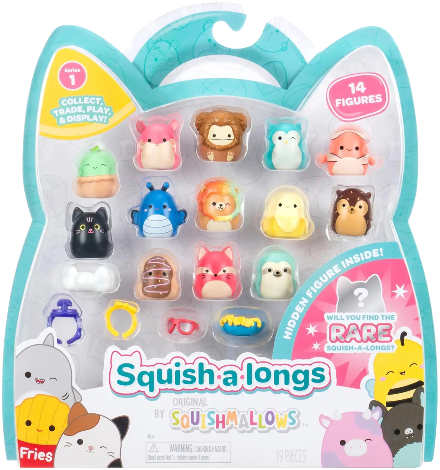 Squishalongs 2,5 cm hahmo 14 kpl - 3