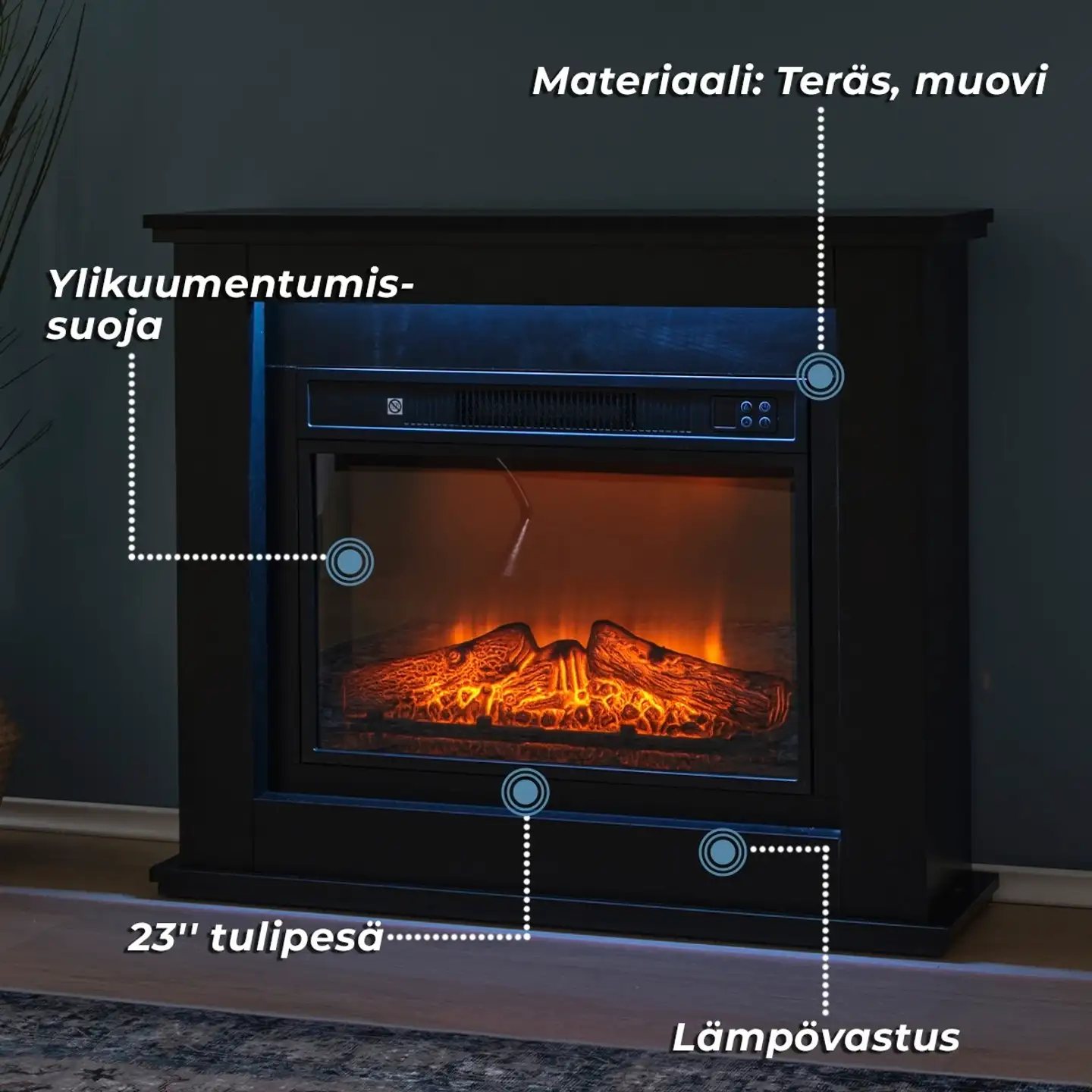 Lykke sähkötakka 2000 W L musta - 5