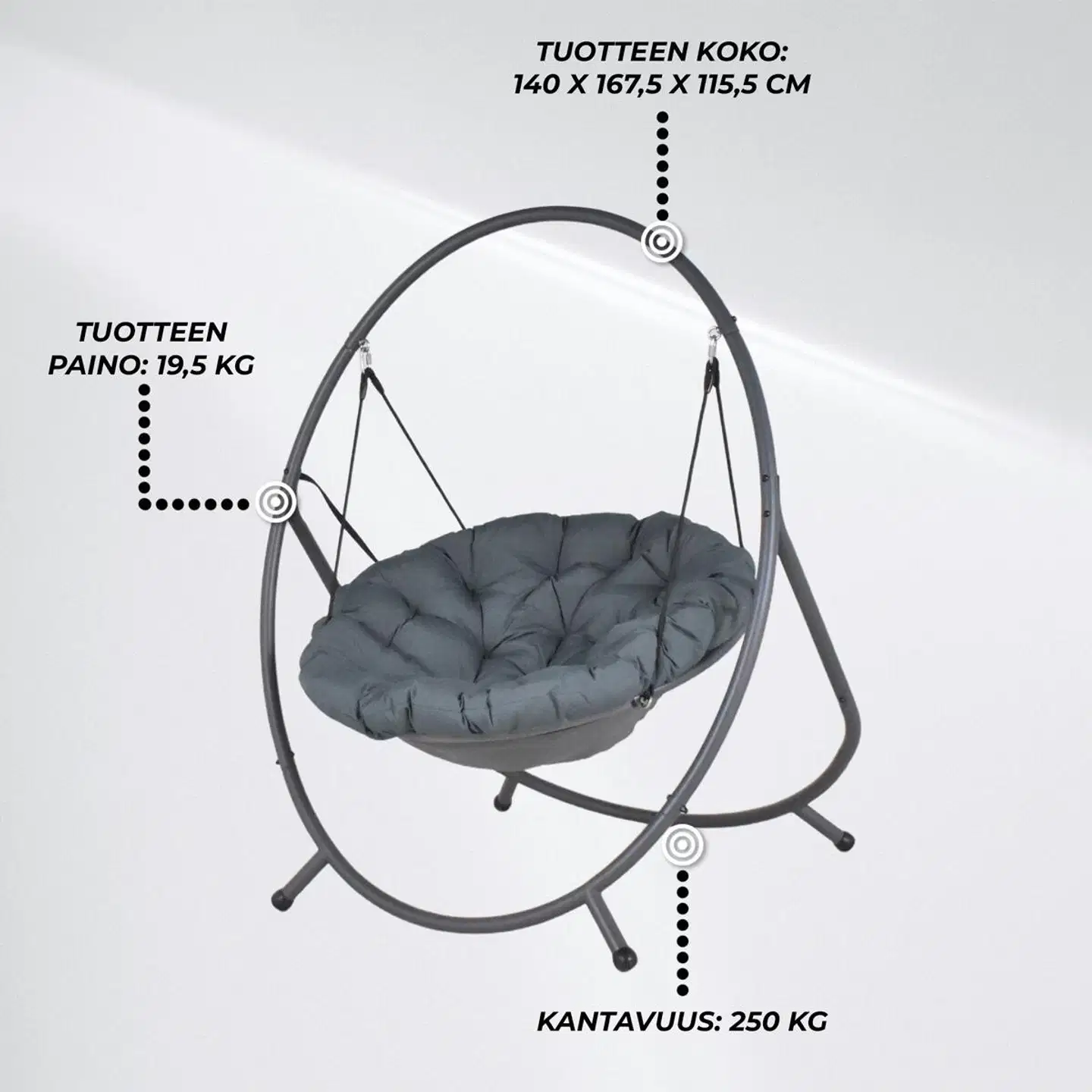 Lykke riipputuoli comfort, vihreä - 5