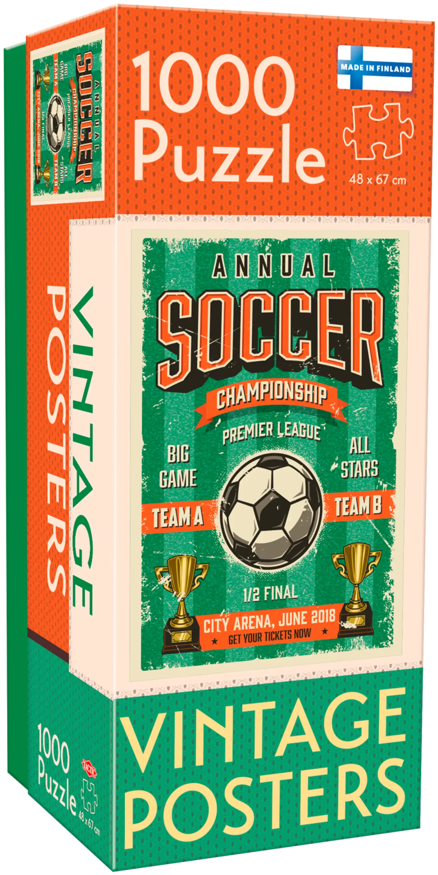 Tactic palapeli Vintage Posters Soccer Championship 1000 palaa - 1