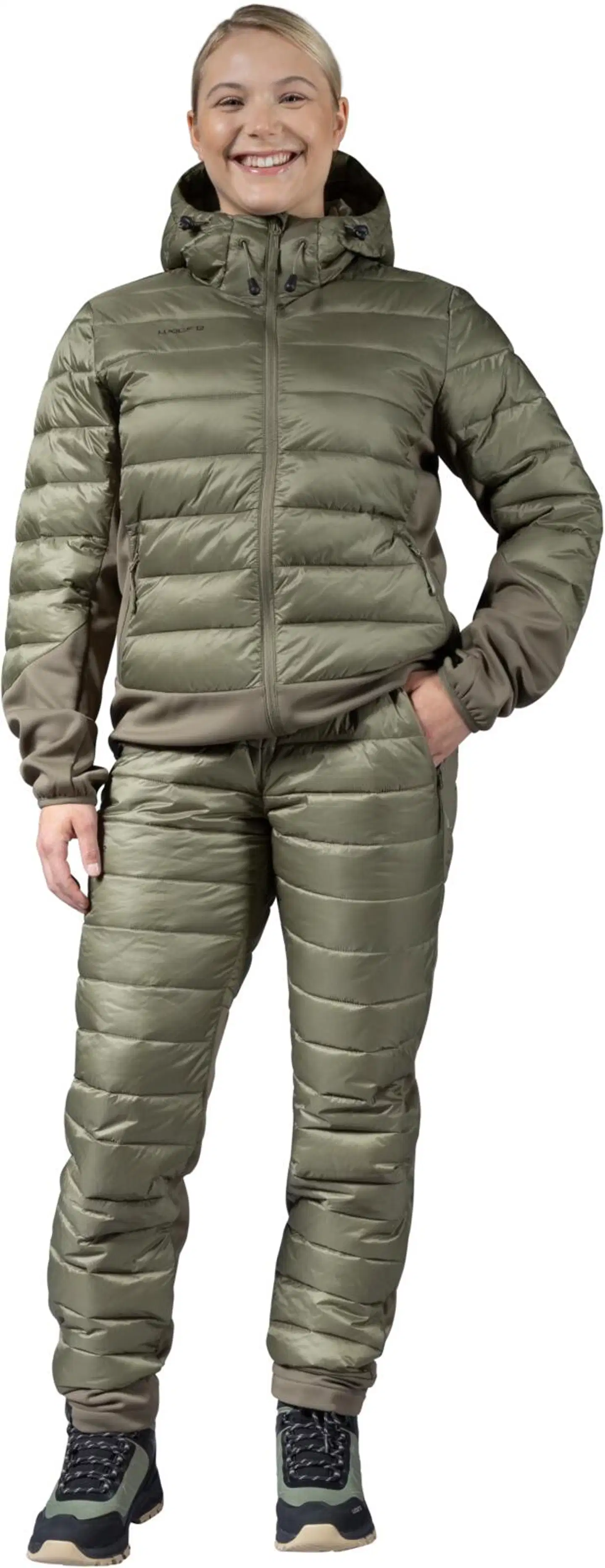 Luode12 naisten hybridihousut 223L332677 - Burnt olive - 6